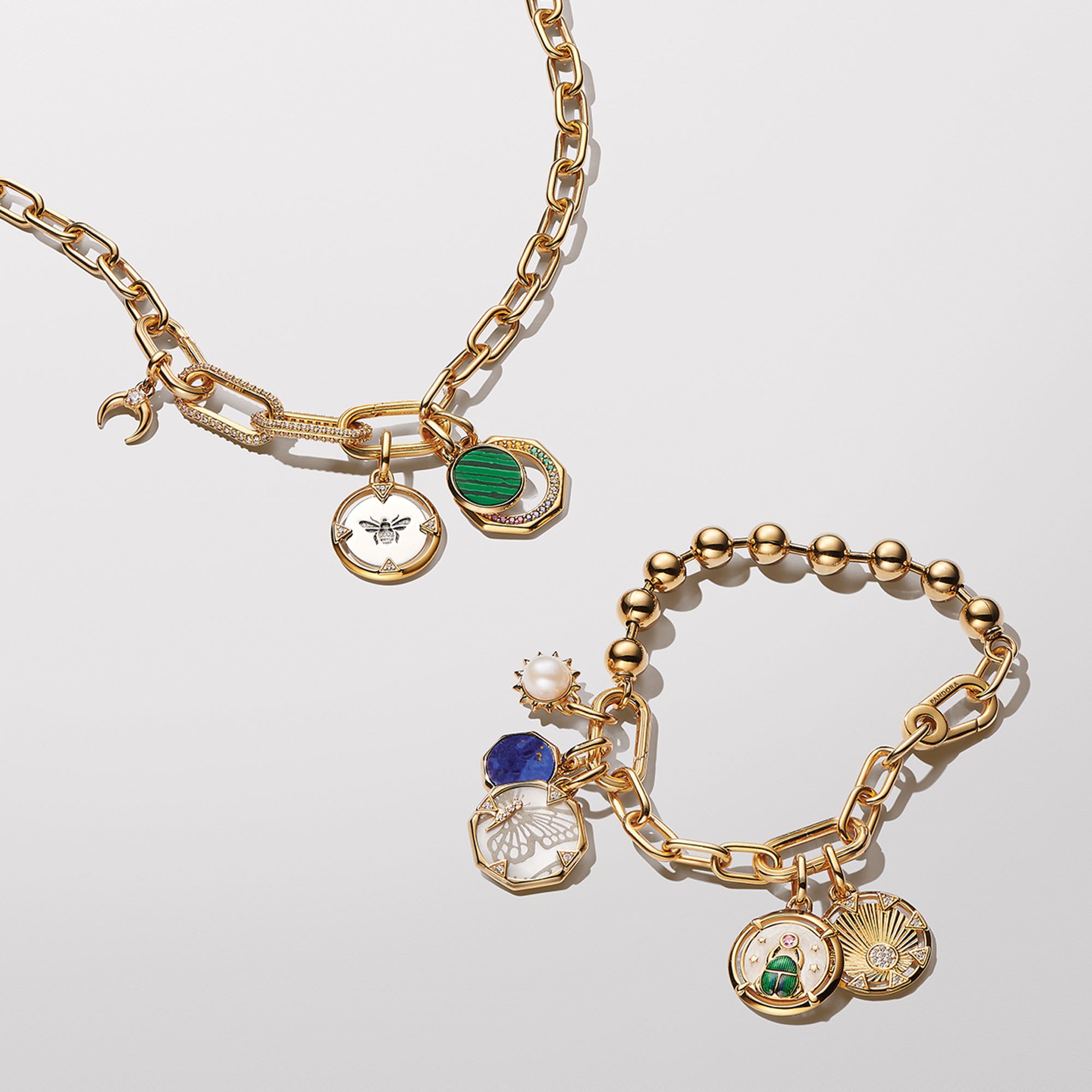 Pandora ME - Halskette mit Gliedern - Gelbgold Vergoldung - 50 cm – Ansicht 2