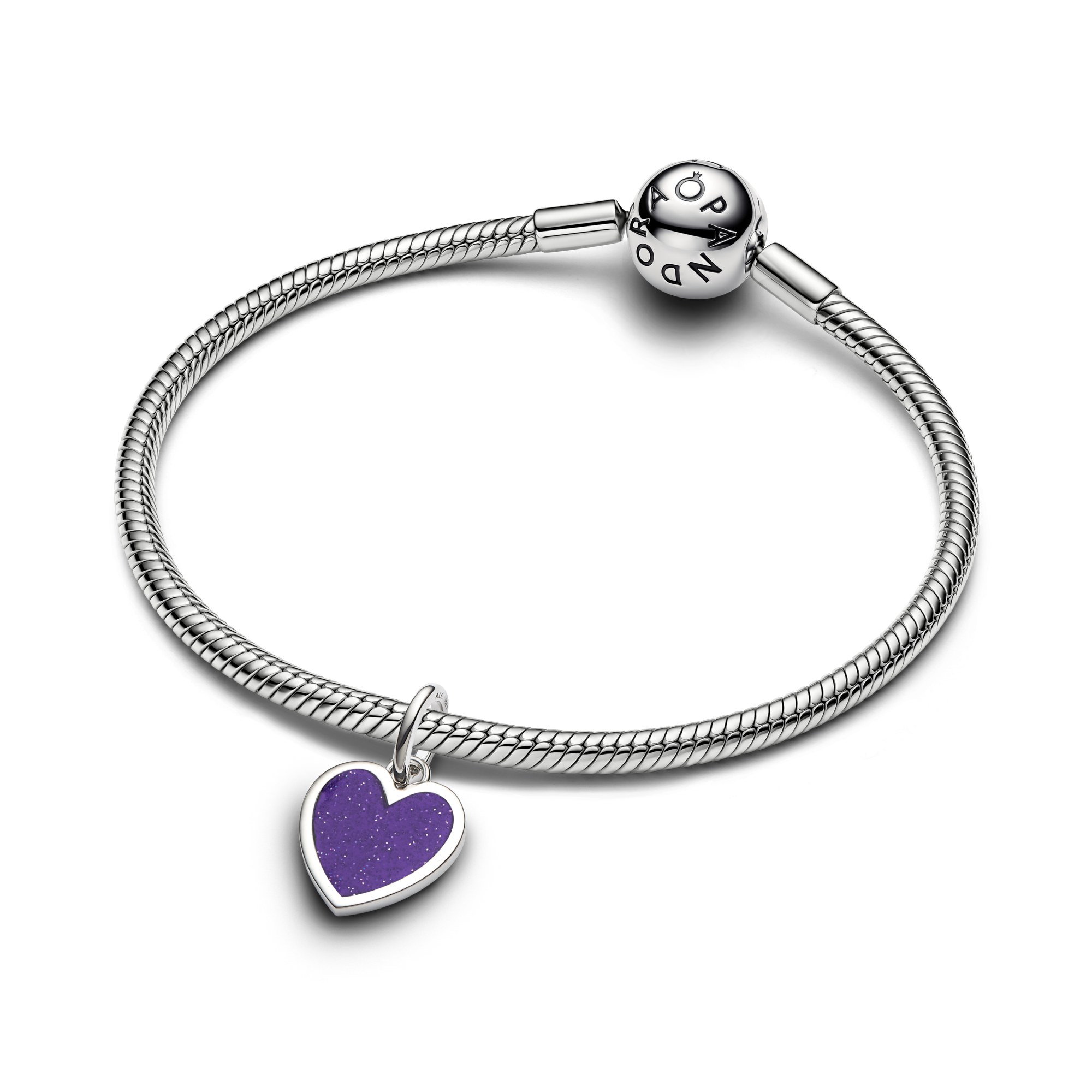 Pandora Moments - Hänge-Charm Herz - platiniert – Ansicht 3