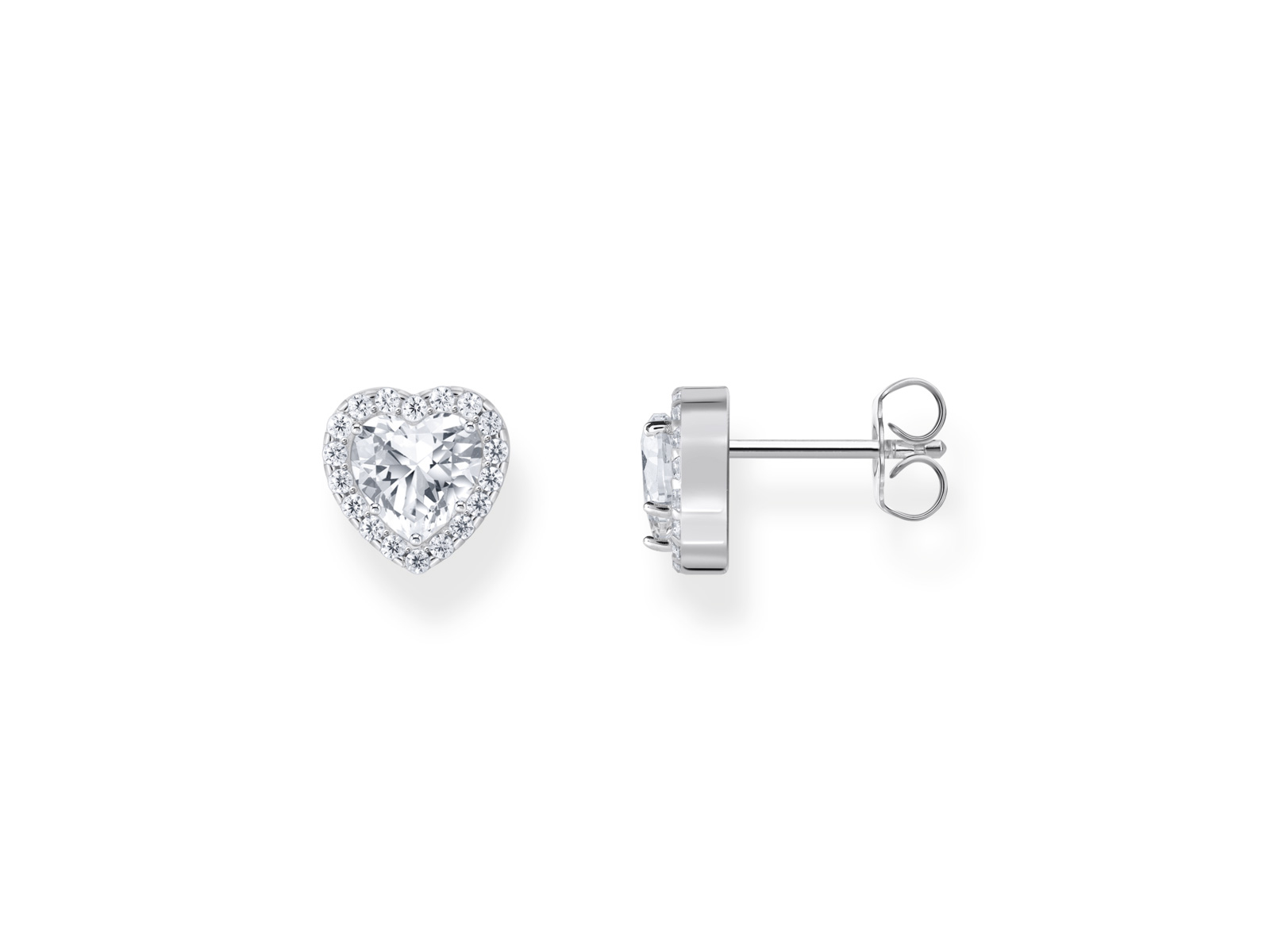 Thomas Sabo H2305-051-14 Herz LOVE & HEARTS Ohrstecker - Weiß - Silber + Zirkonia - Weiß Herzförmige Ohrstecker aus Silber mit weißen Zirkonia, funkelnd eingearbeitet in der Umrandung, geeignet für lässige oder elegante Anlässe, von Thomas Sabo, Modell H2305-051-14.