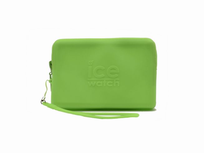 Silikon Case in Neon Grün von Ice Watch in der Größe 16,5x10,5 cm mit praktischem Reißverschluss und Trageband, ideal für Accessoires und Zusatzartikel.