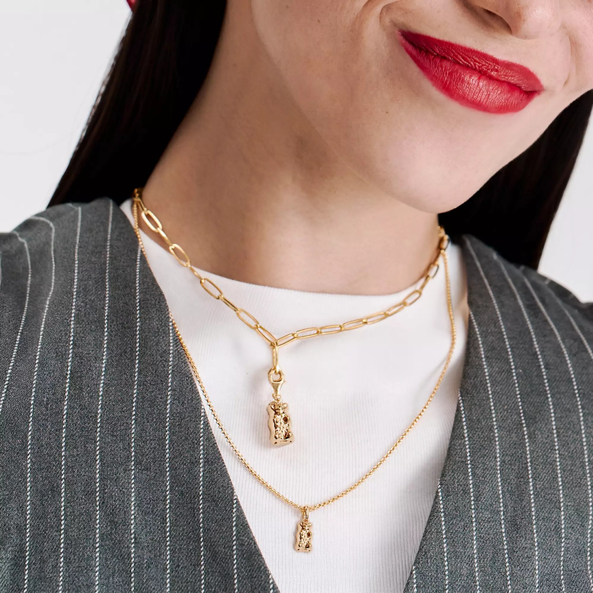 Thomas Sabo Kette - Goldbär Gummibärchen Silber vergoldet - HARIBO 45 - 50 cm – Ansicht 2
