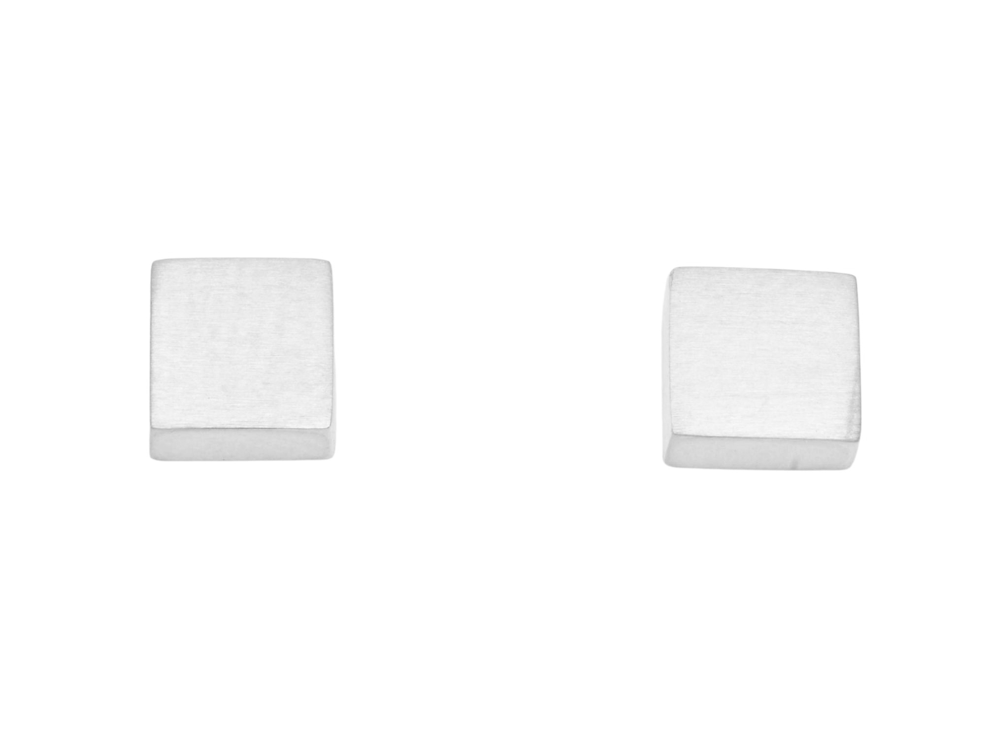 Ohrring Quadrat 5 mm Ohrstecker - Sterling Silber rhodiniert