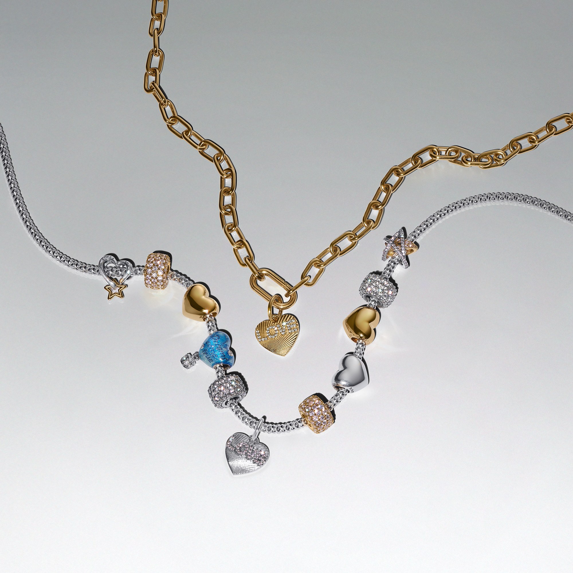 Pandora Herz und Stern aus Silber & Gelbgold verg. – Ansicht 4