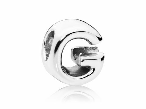 Pandora 797461 Charm Buchstabe G aus 925 Sterling Silber, stilvolles Design, ideal für Armbänder und personalisierte Geschenke, glänzende Oberfläche und modern interpretiert.