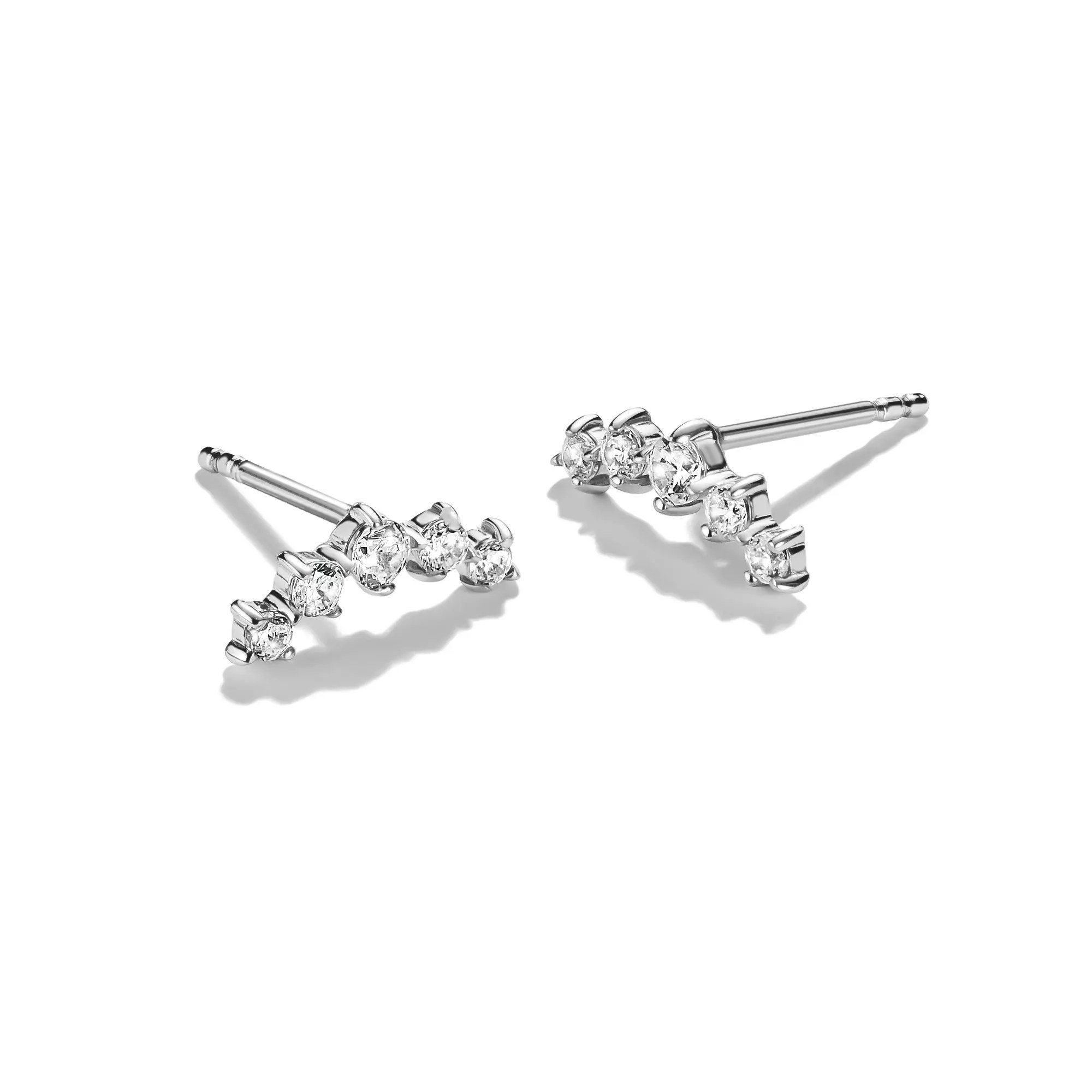 Thomas Sabo Ohrstecker mit weißem Zirkonia – Silber – 11,5 mm breit – Ansicht 2