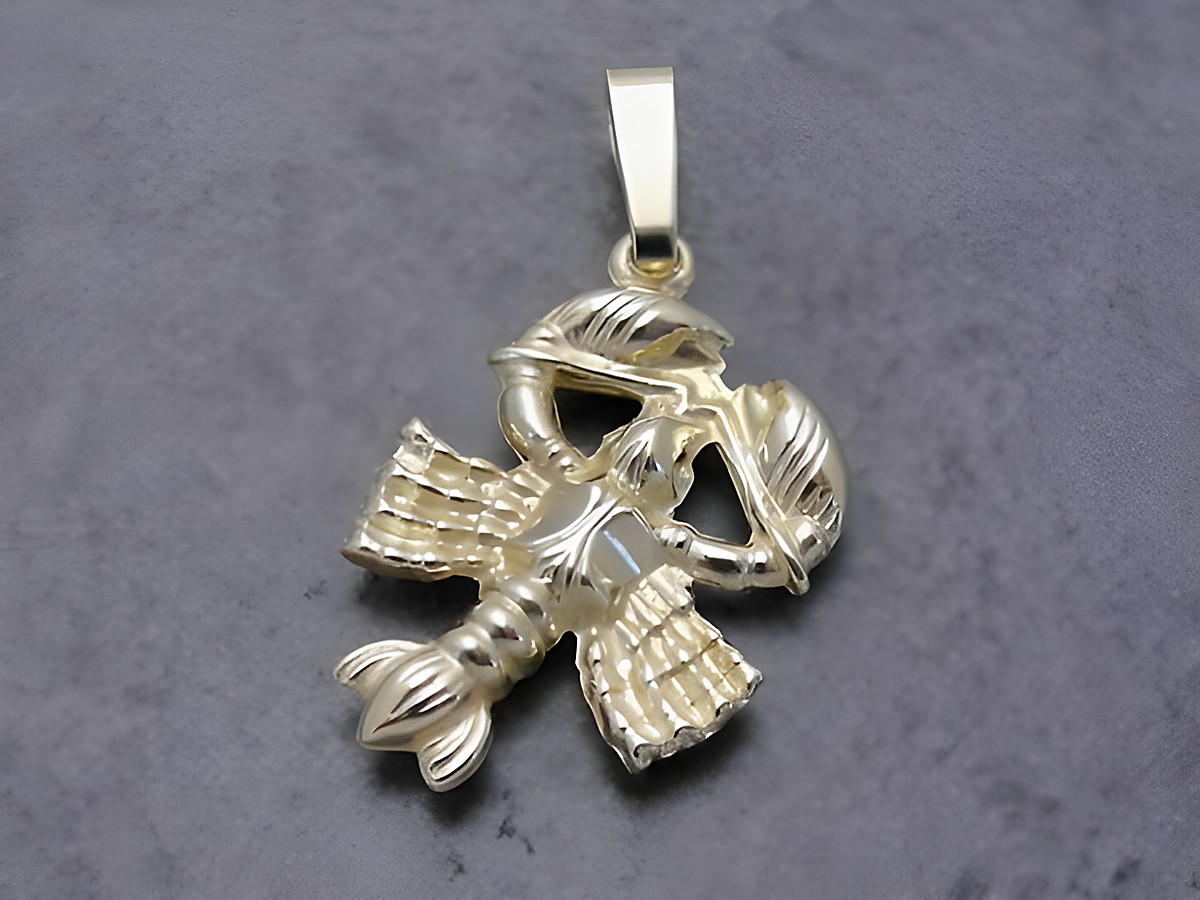 Anhänger Sternzeichen Krebs aus goldfarbenem Metall, plastisch gestaltet, vom Hersteller Juwelier Harnisch, detailreich und ansprechend für Astrology-Liebhaber.