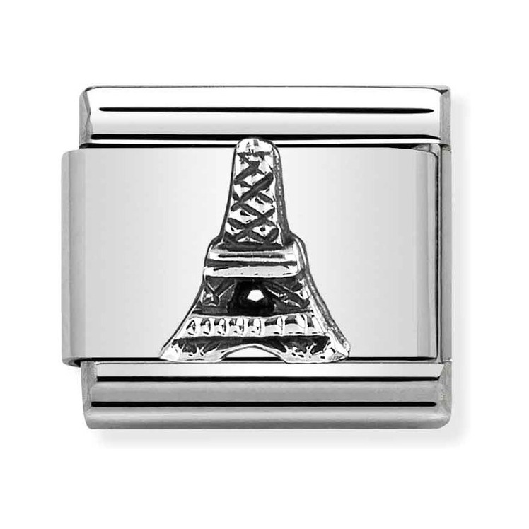 Nomination Composable Classic Charm Eiffelturm - Edelstahl, Sterling Silber