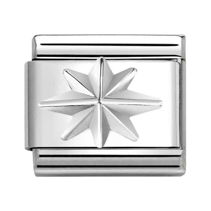 Nomination Composable Classic Charm Windrose - Edelstahl, Sterling Silber