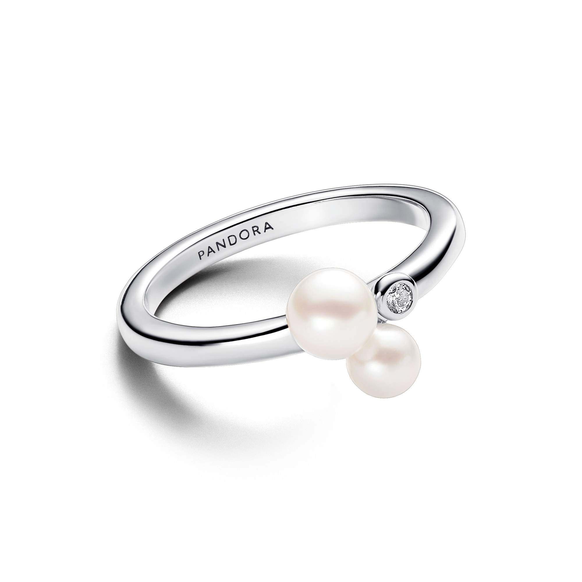 Pandora Duo Zuchtperlen Ring - Silber - Steinmix Weiß