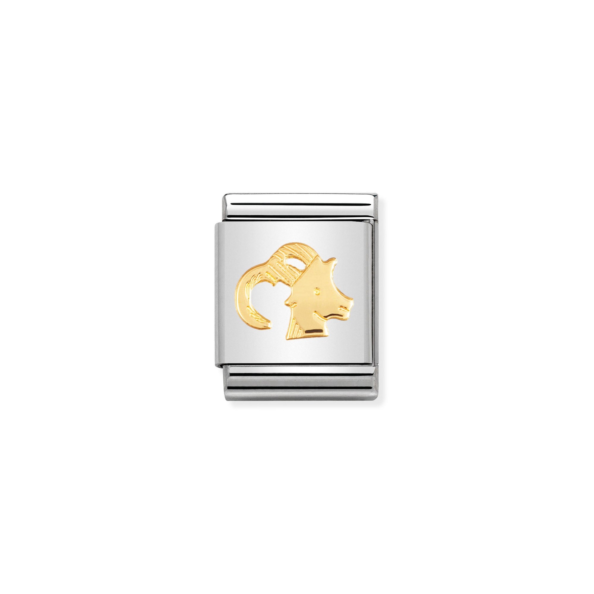 Nomination Composable Big Charm Sternzeichen Steinbock - Edelstahl, Gold 750 Gelbgold