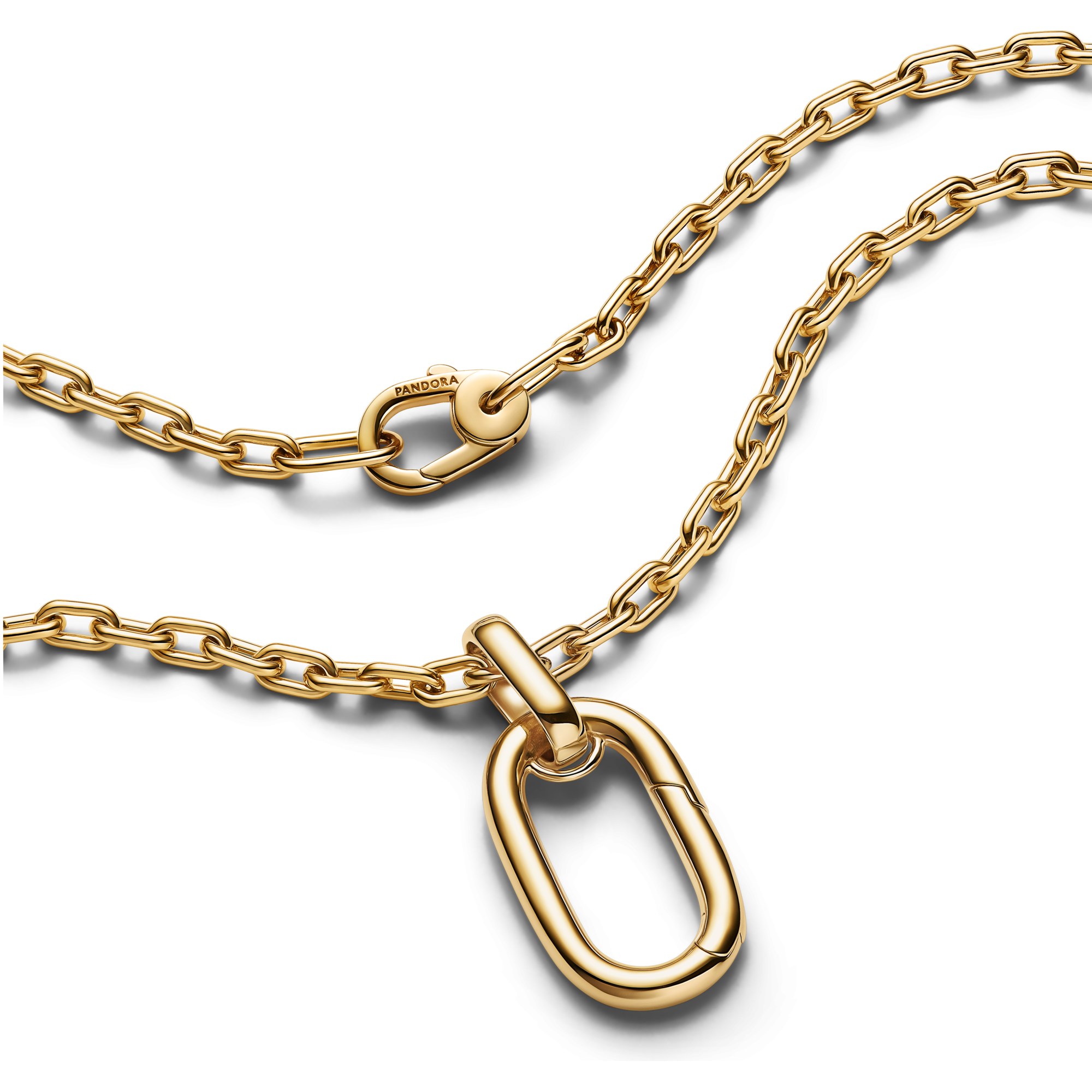 Pandora Me - Gliederhalskette mit aufklappbaren Großen Gliedern - Gelbgold Vergoldung - 70 cm – Ansicht 2