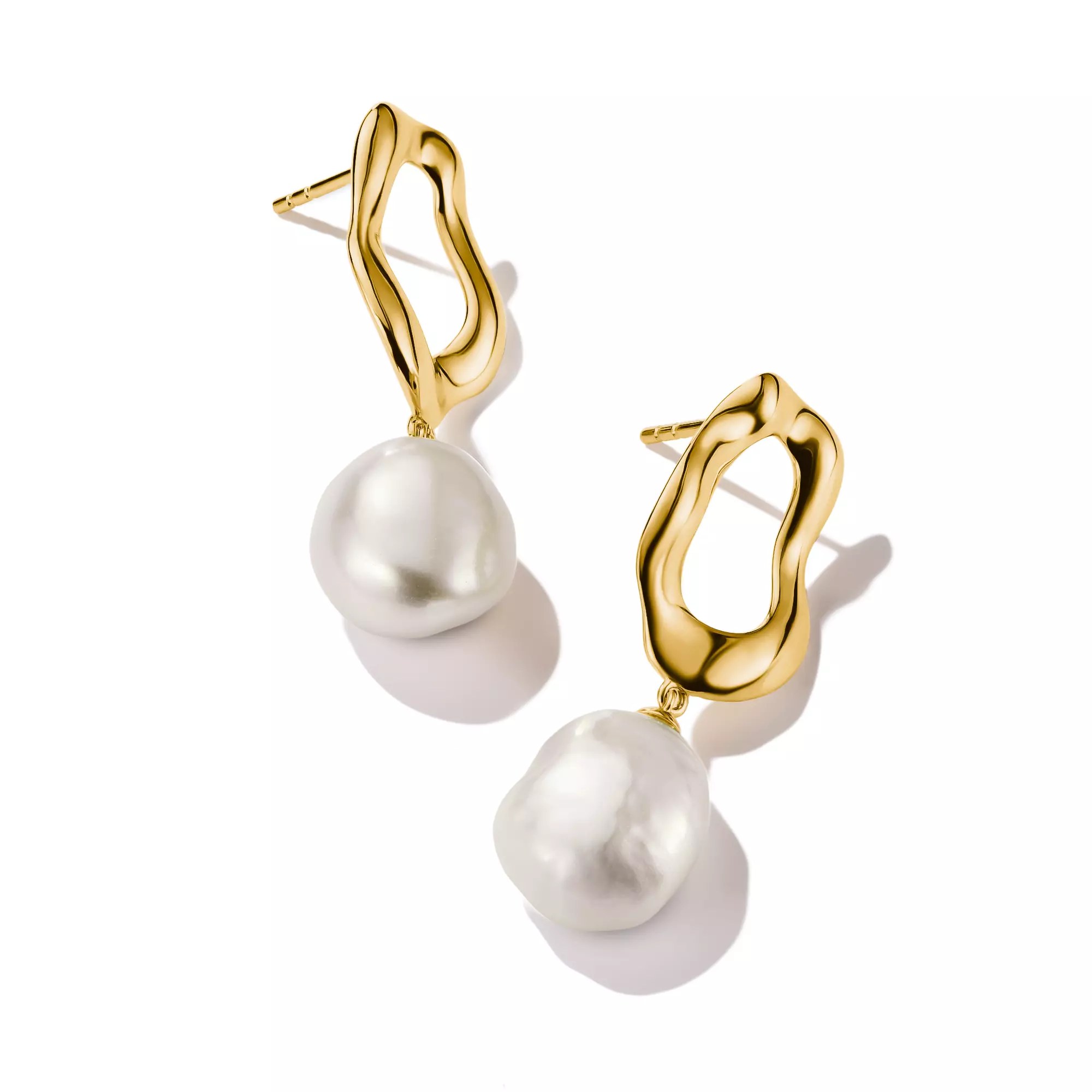 Thomas Sabo Ohrringe mit Perle Natural Beauty vergoldet – Silber – Ansicht 3