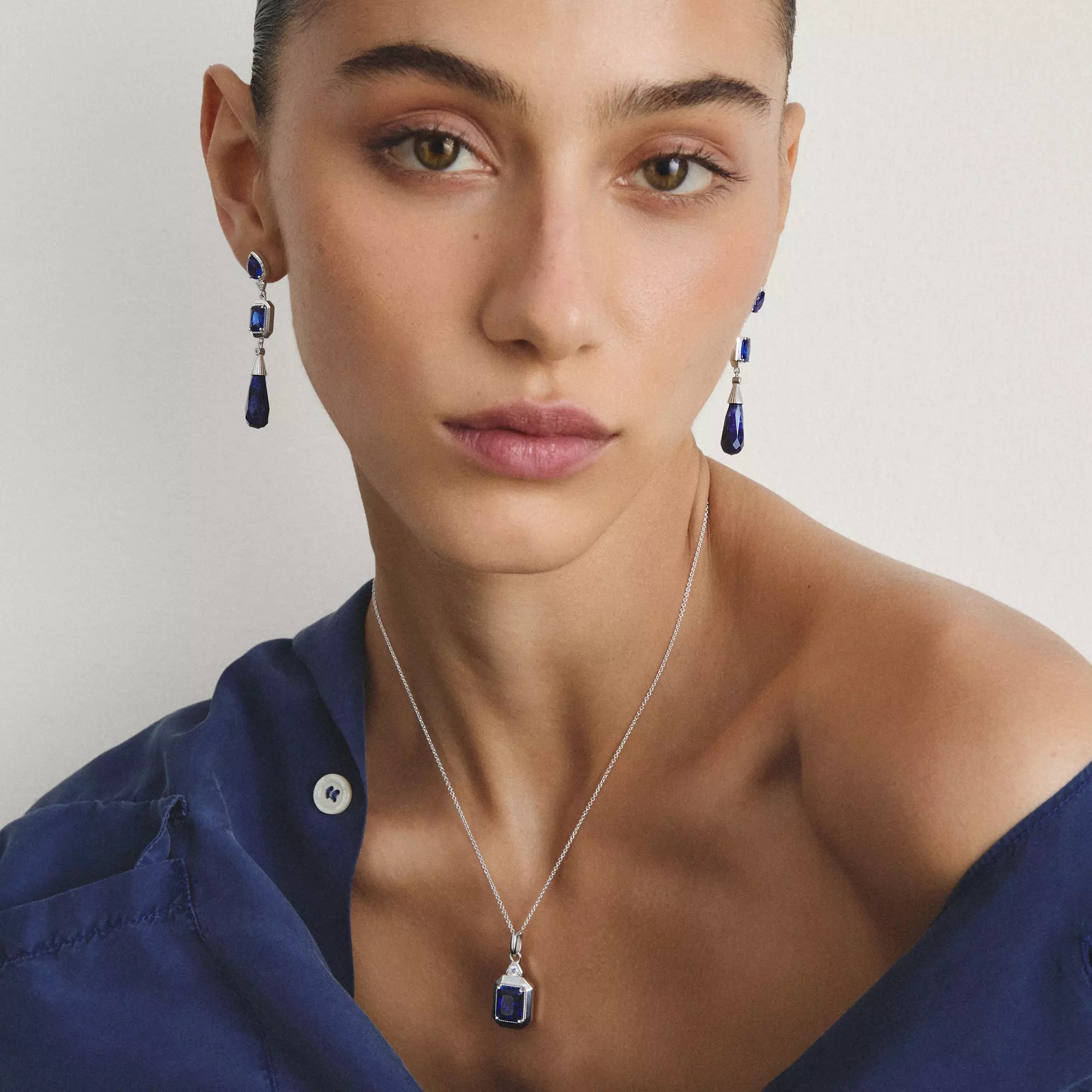 Thomas Sabo ELYNDRA - Ohrringe - Sterling Silber recy. & Nano-Kristall & Zirkonia - blau – Ansicht 5