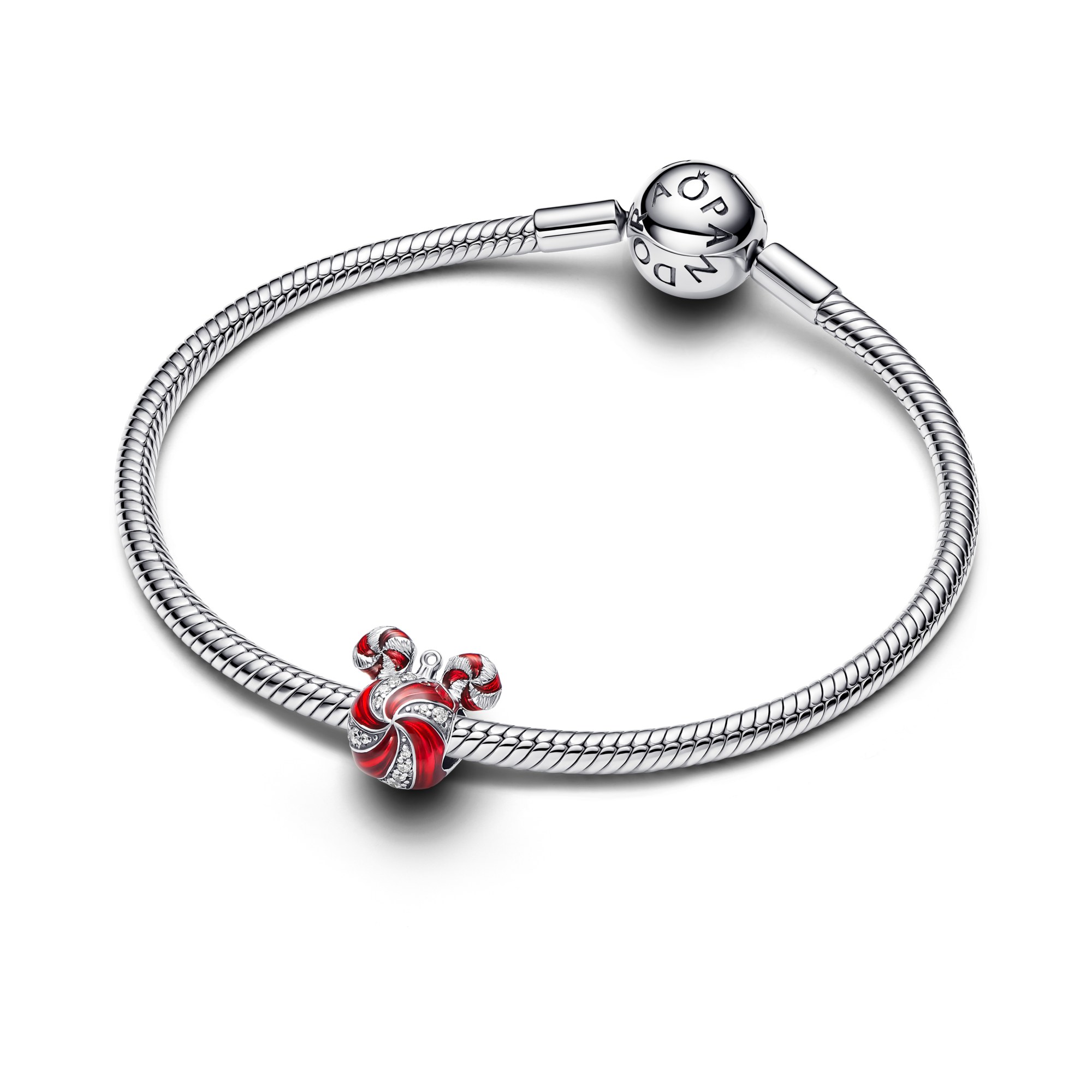 Pandora Disney - Charm Micky Maus Weihnachtskugel - Sterling Silber – Ansicht 3
