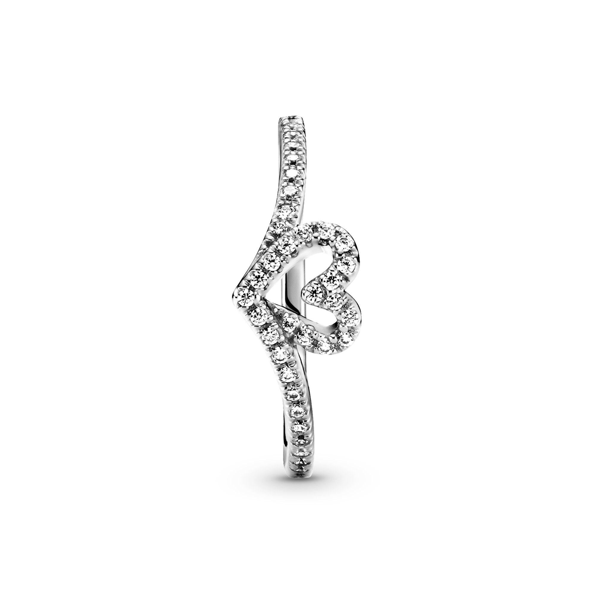 Pandora Ring - Herz Silber Ring mit Zirkonia. – Ansicht 3