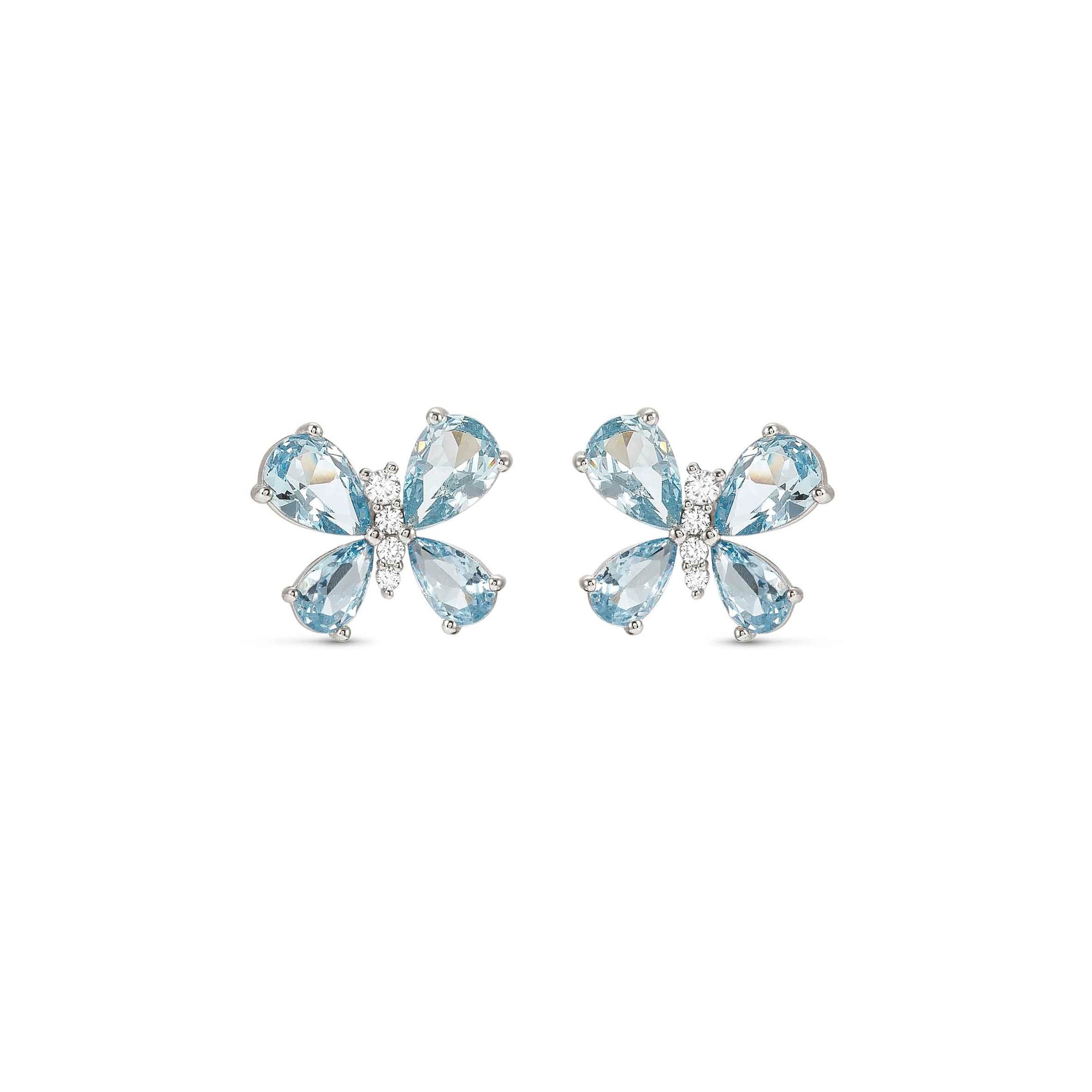 Nomination SHINE ME UP Ohrstecker aus Sterling Silber - Zirkonia - Schmetterling - Weiß - Hellblau – hellblaue Steine – Ansicht 5