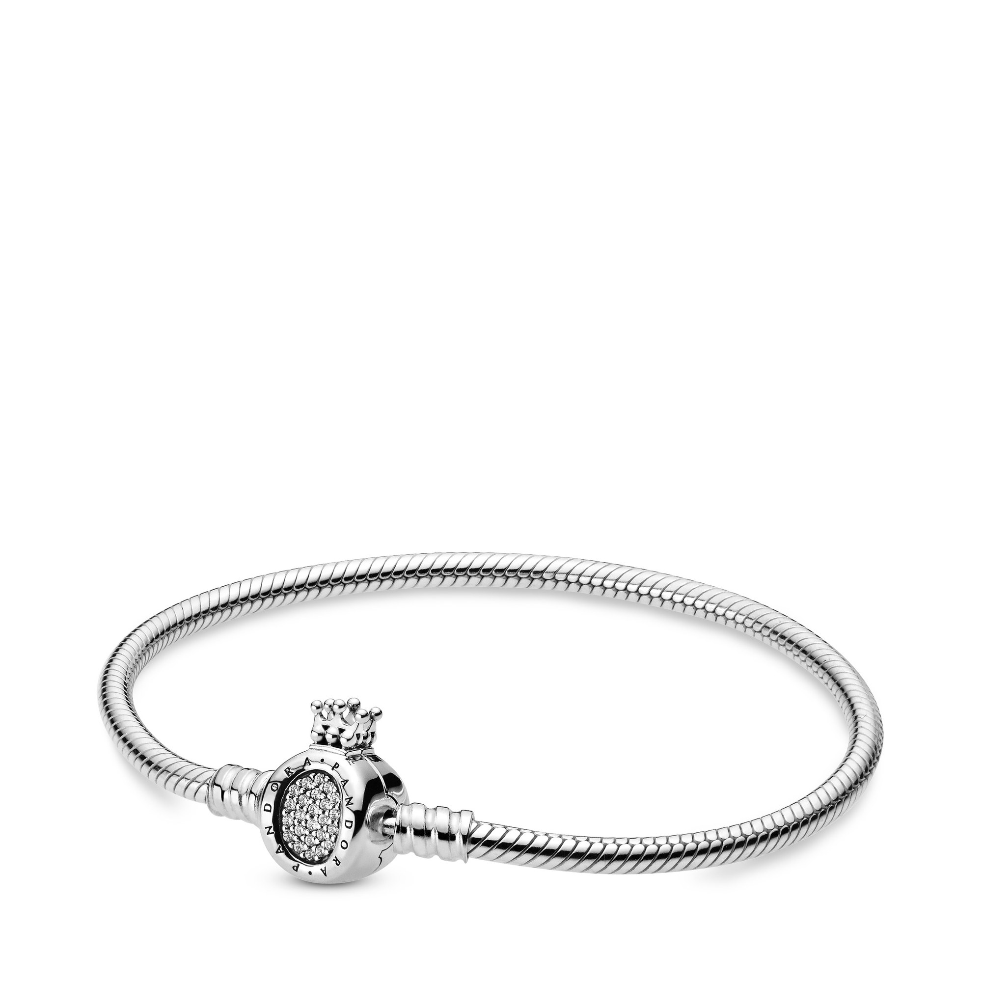 Pandora Silber Armband & Krone Verschluss + Zirkonia