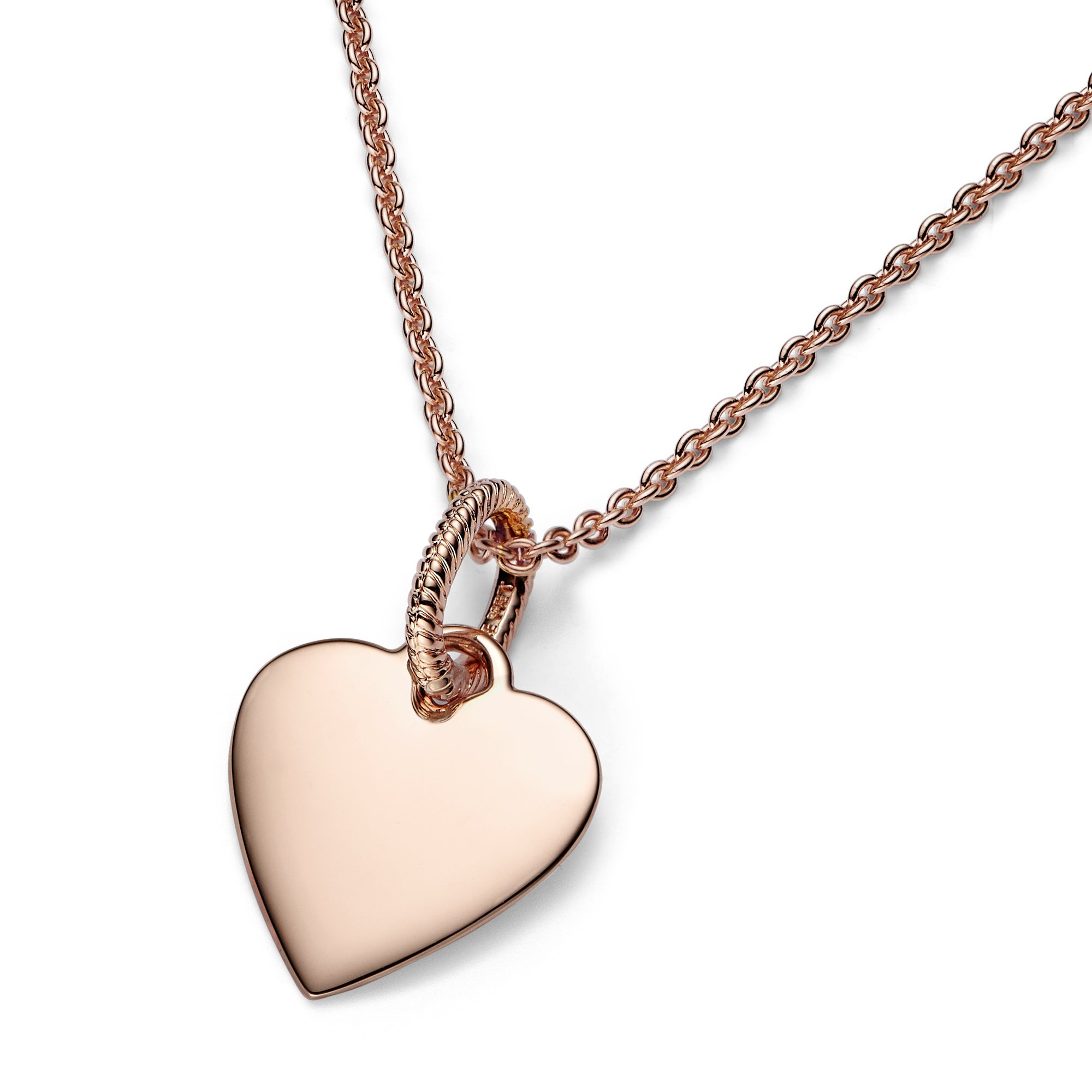 Pandora Pendant only - Gravurplatte Herz-Anhänger - Roségold Vergoldung Ansicht 3 – Ansicht 3
