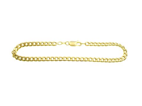 Flachpanzer Armband aus Gold 585, 21 cm lang und 4,3 x 2 mm breit, hochwertig verarbeitet vom Hersteller Juwelier Harnisch, ideal für stilvolle Akzente.