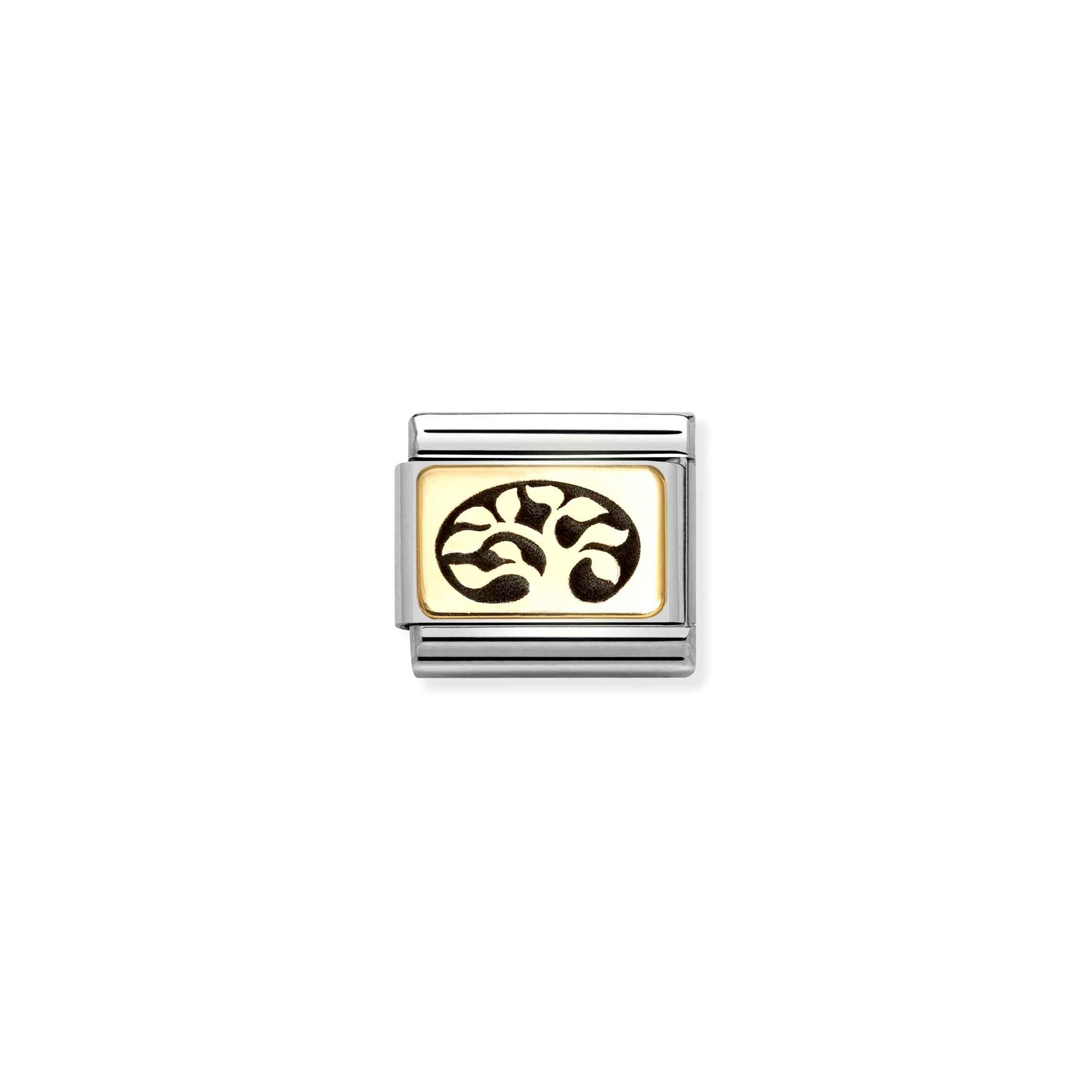Nomination Composable Classic Charm Lebensbaum - Edelstahl, Gold 750 Gelbgold