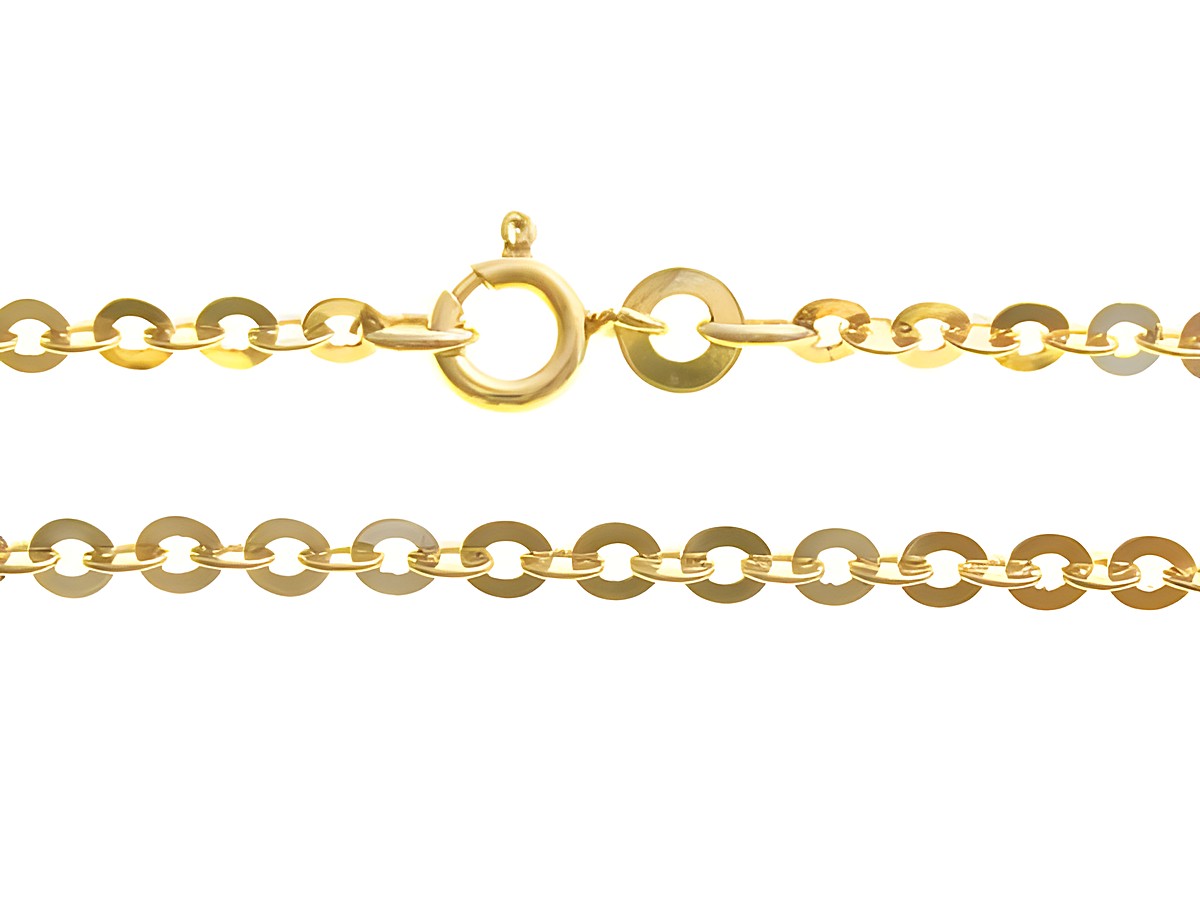 Ankerkette aus Gold 333, 37,5 cm lang und 3 mm dick, von Juwelier Harnisch, mit sicherem Karabinerverschluss, glänzende Oberfläche, ideal für modische Akzente.