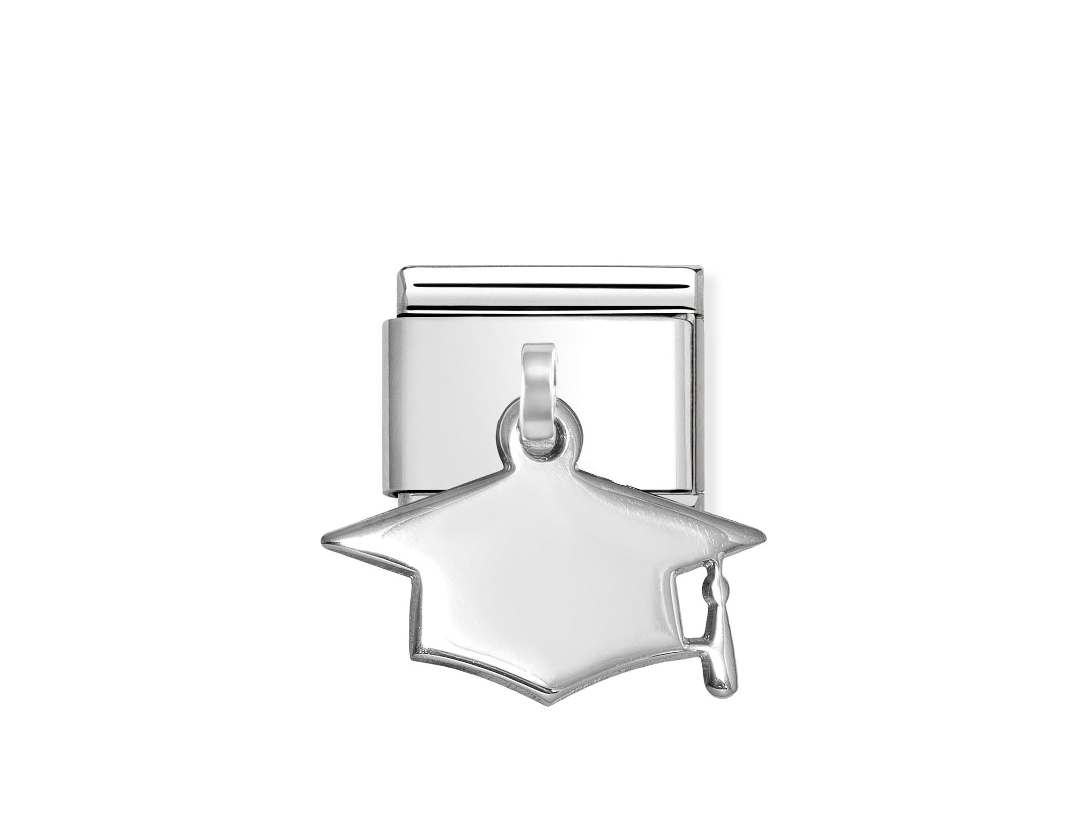 Charm Anhänger aus Sterling Silber in Form eines Doktorhuts von Nomination, neu und stilvoll gestaltet, ideal für besondere Anlässe und als Geschenk.