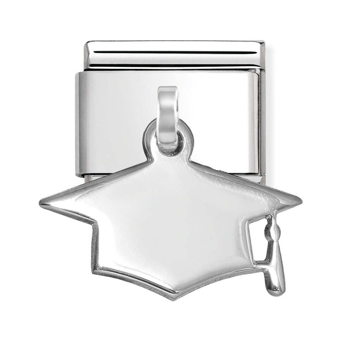 Charm Anhänger aus Sterling Silber in Form eines Doktorhuts von Nomination, neu und stilvoll gestaltet, ideal für besondere Anlässe und als Geschenk.