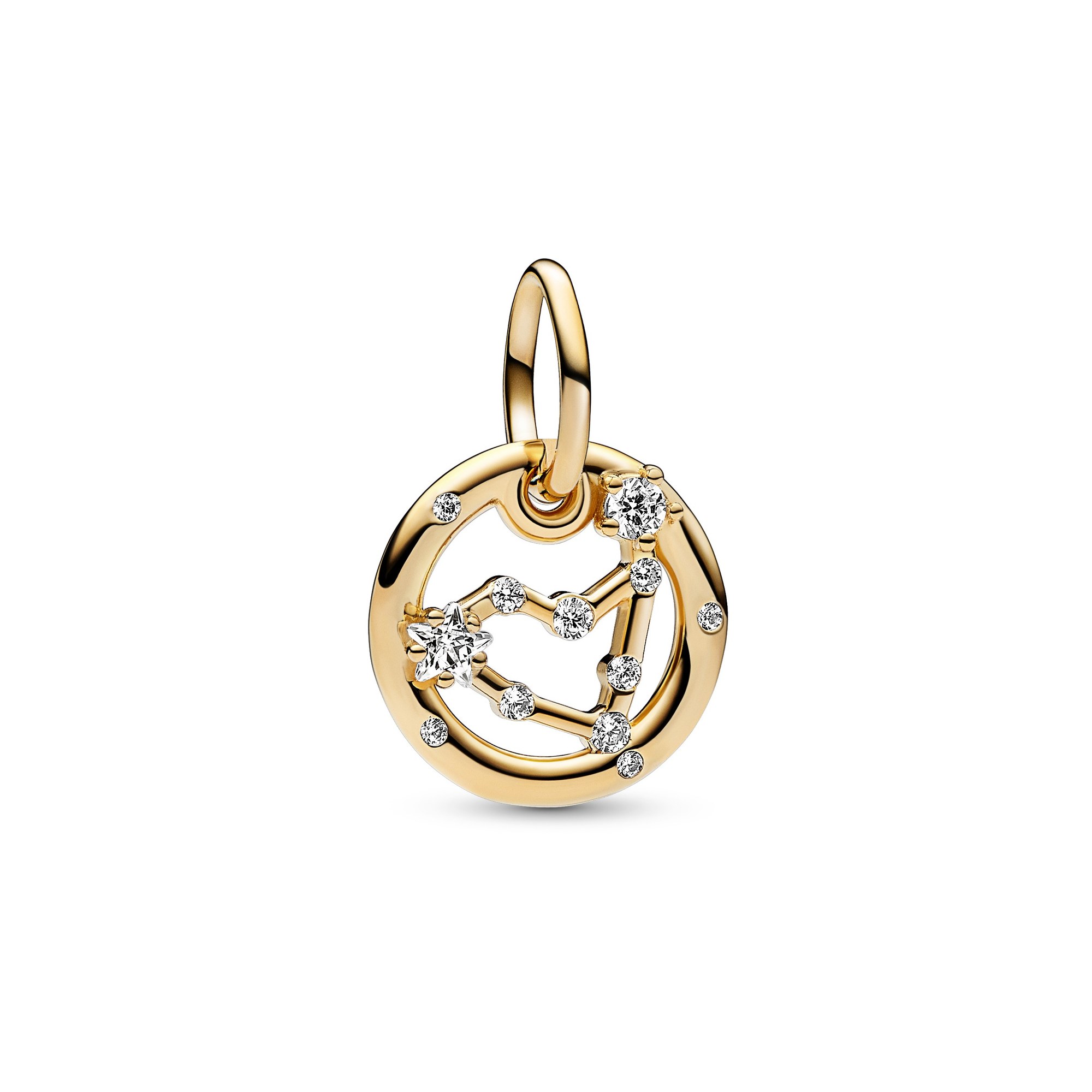 Pandora Sternzeichen Steinbock Charm-Anhänger - Gelbgold Vergoldung - Zirkonia