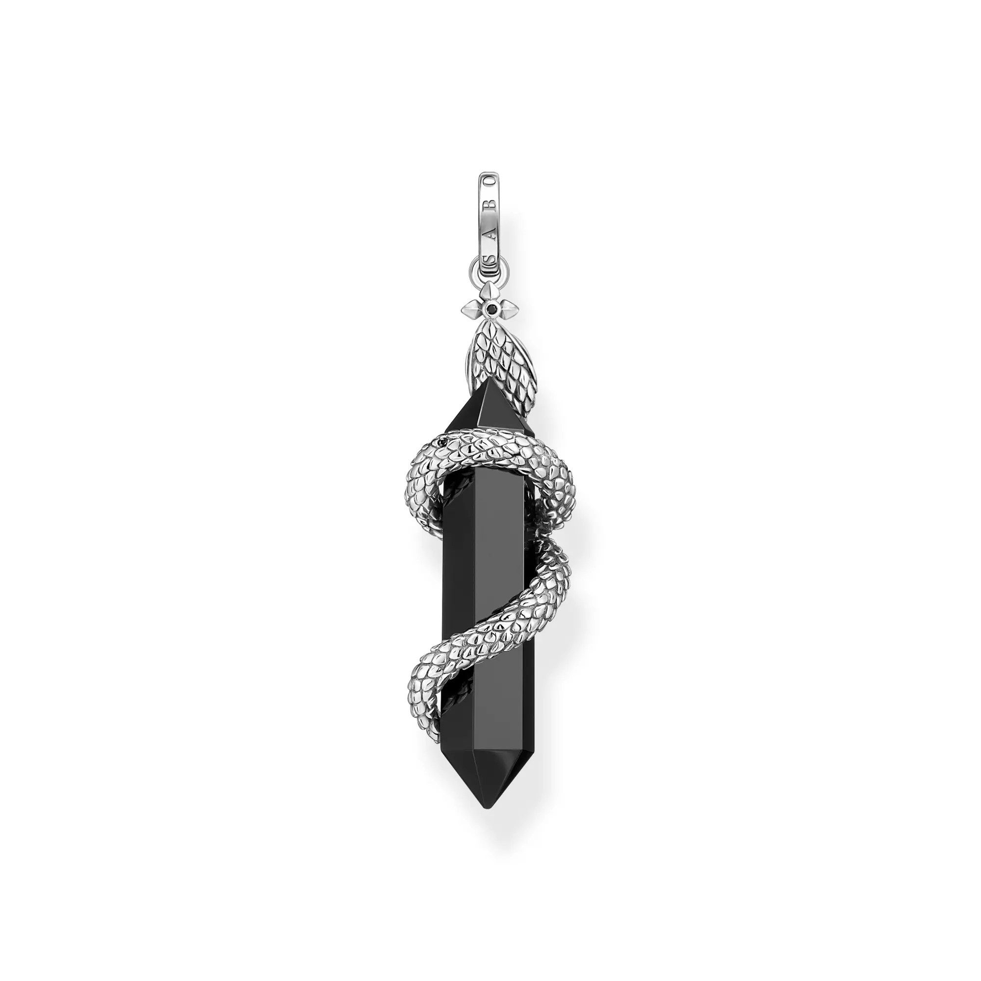 Thomas Sabo Anhänger - Sterling Silber - geschwärzt + Onyx + Zirkonia - Mystische Schlange – Ansicht 3
