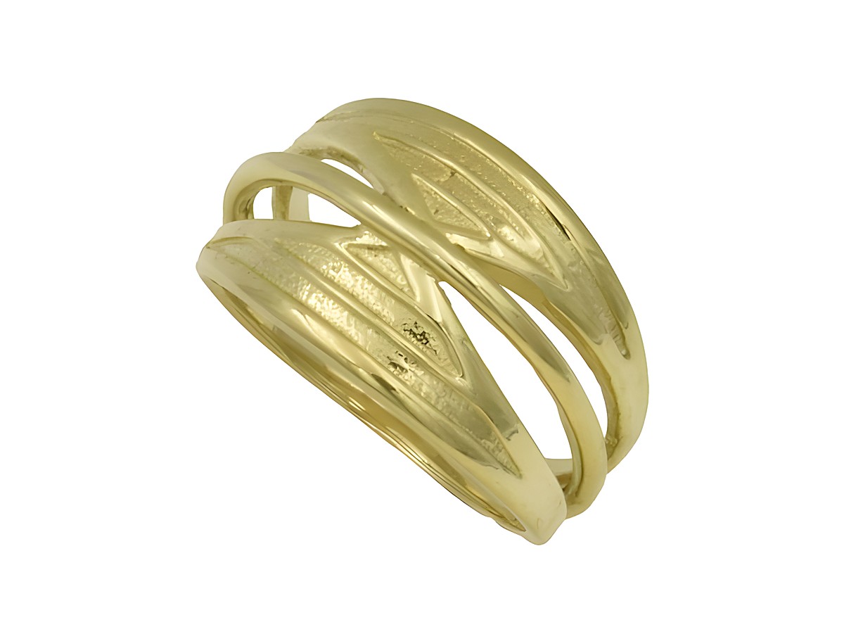 Bezaubernder Gelbgold Ring aus Gelbgold 333 in Größe 52, Hersteller Juwelier Harnisch, elegantes Design mit geschwungenen Linien für einen stilvollen Akzent.