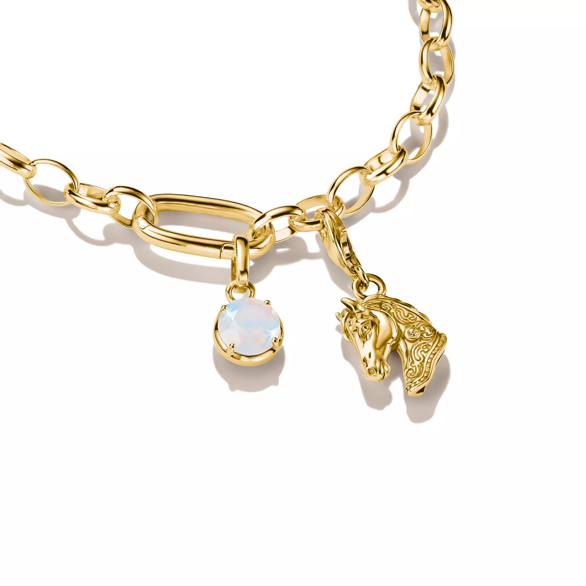Thomas Sabo Connect - Charm Geburtsstein Juni - 18k Gelbgold Vergoldung - Nanokristall - Charm mit Öse – Ansicht 2