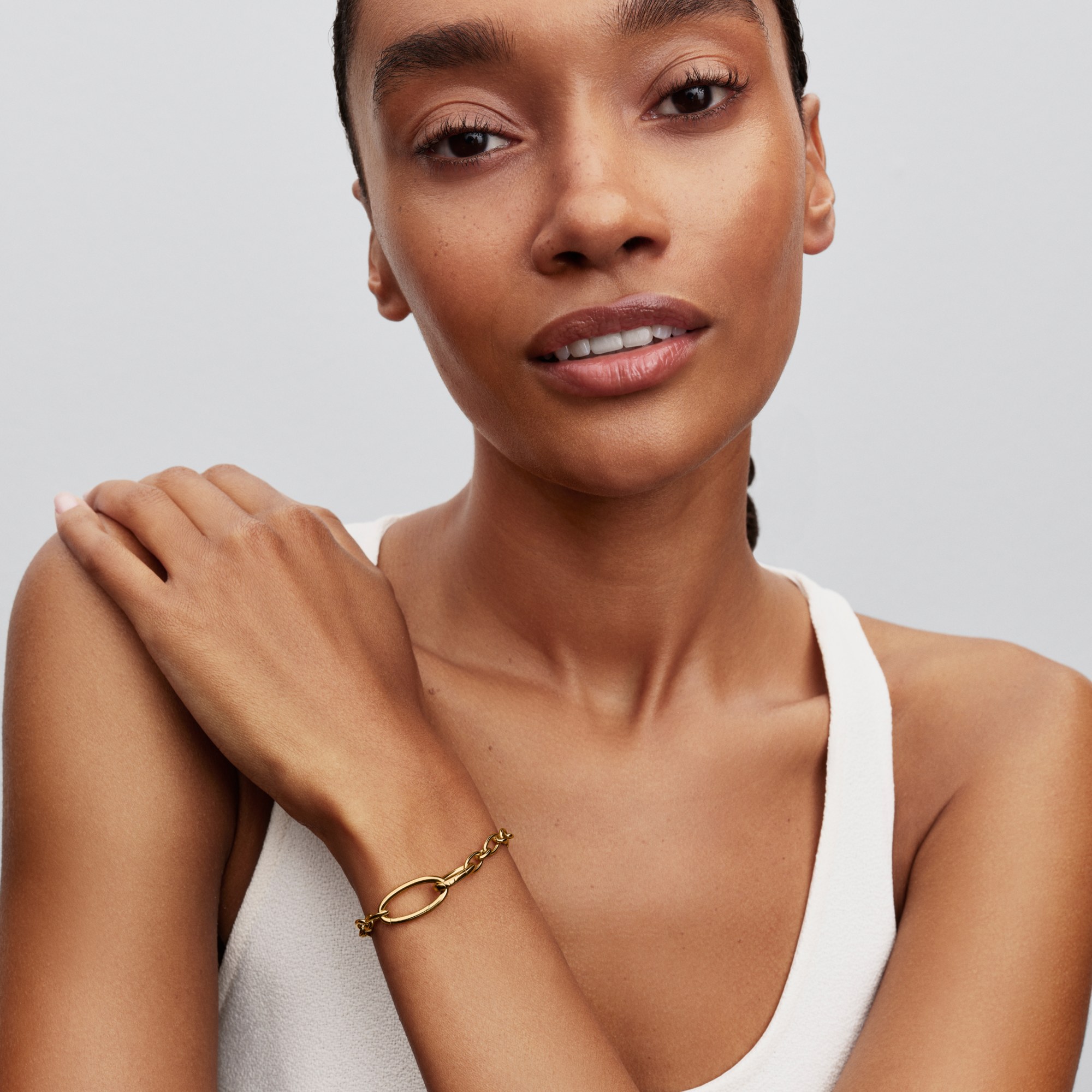 Pandora ME - Öffenbares ovales Gliederketten-Armband - Gelbgold Vergoldung – Ansicht 3