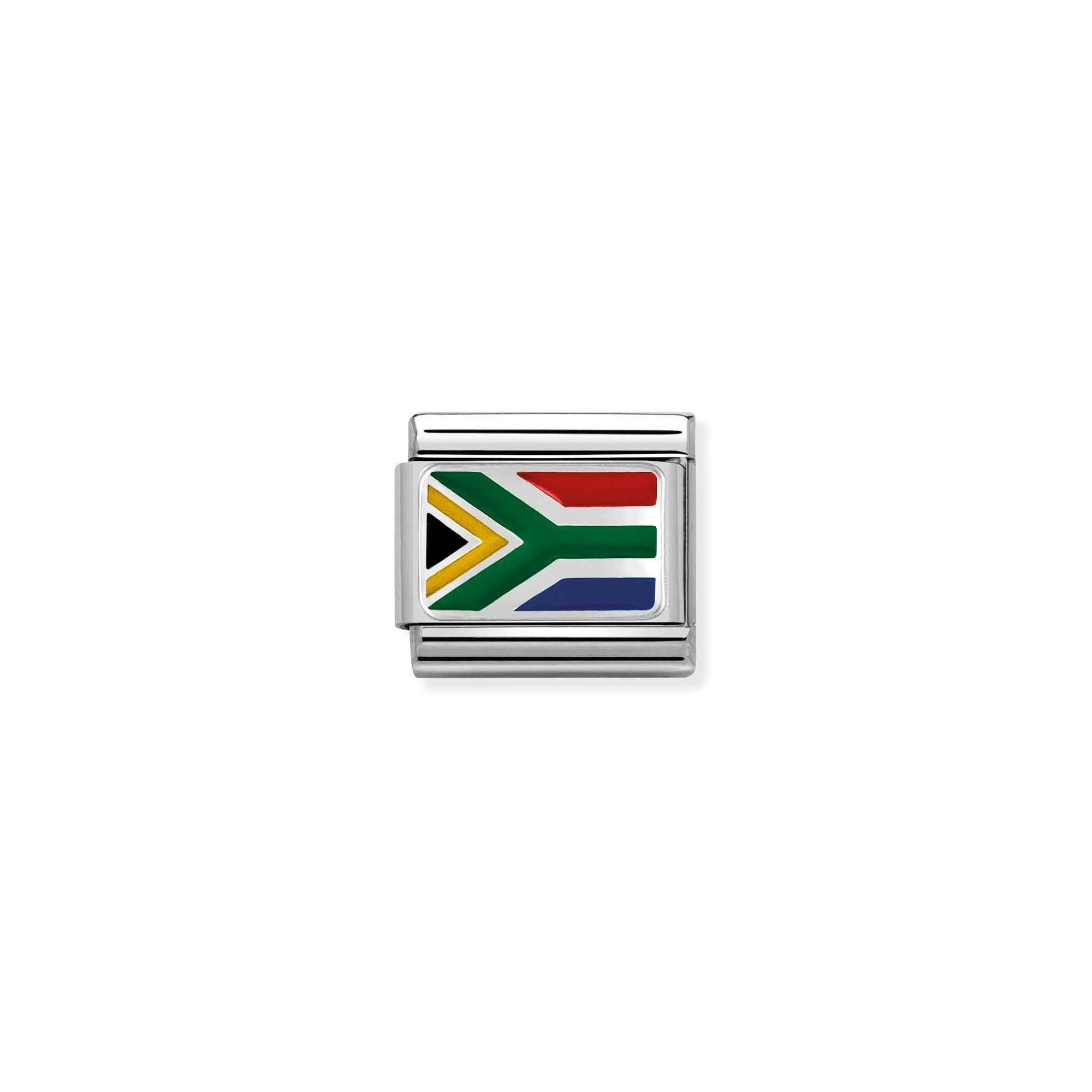 Nomination Composable Classic Charm Flagge Südafrika - Edelstahl, Silber 925