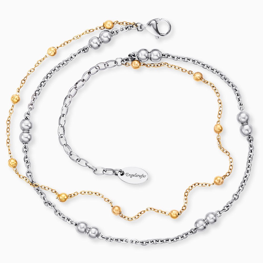 Engelsrufer MOON Fußkettchen Moonlight Twin Bicolor - Edelstahl 22 cm – Ansicht 2