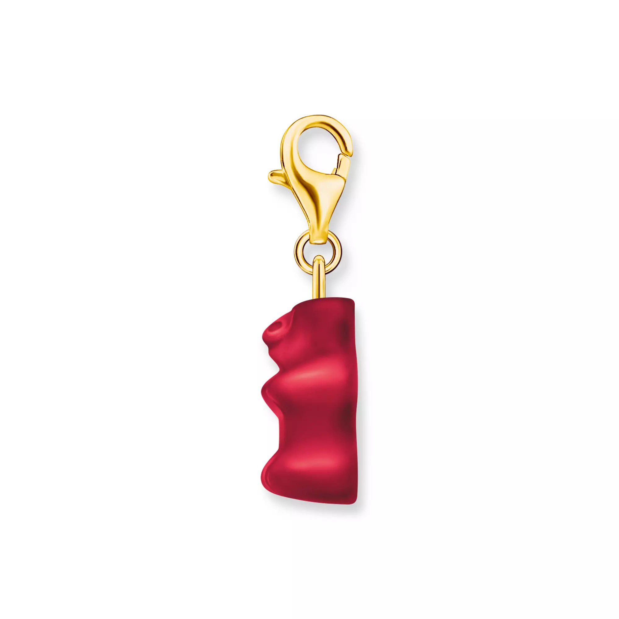 Thomas Sabo Charm-Anhänger HARIBO Gummibärchen - Goldbär - Silber Gelbgold verg. - Rot – Ansicht 2