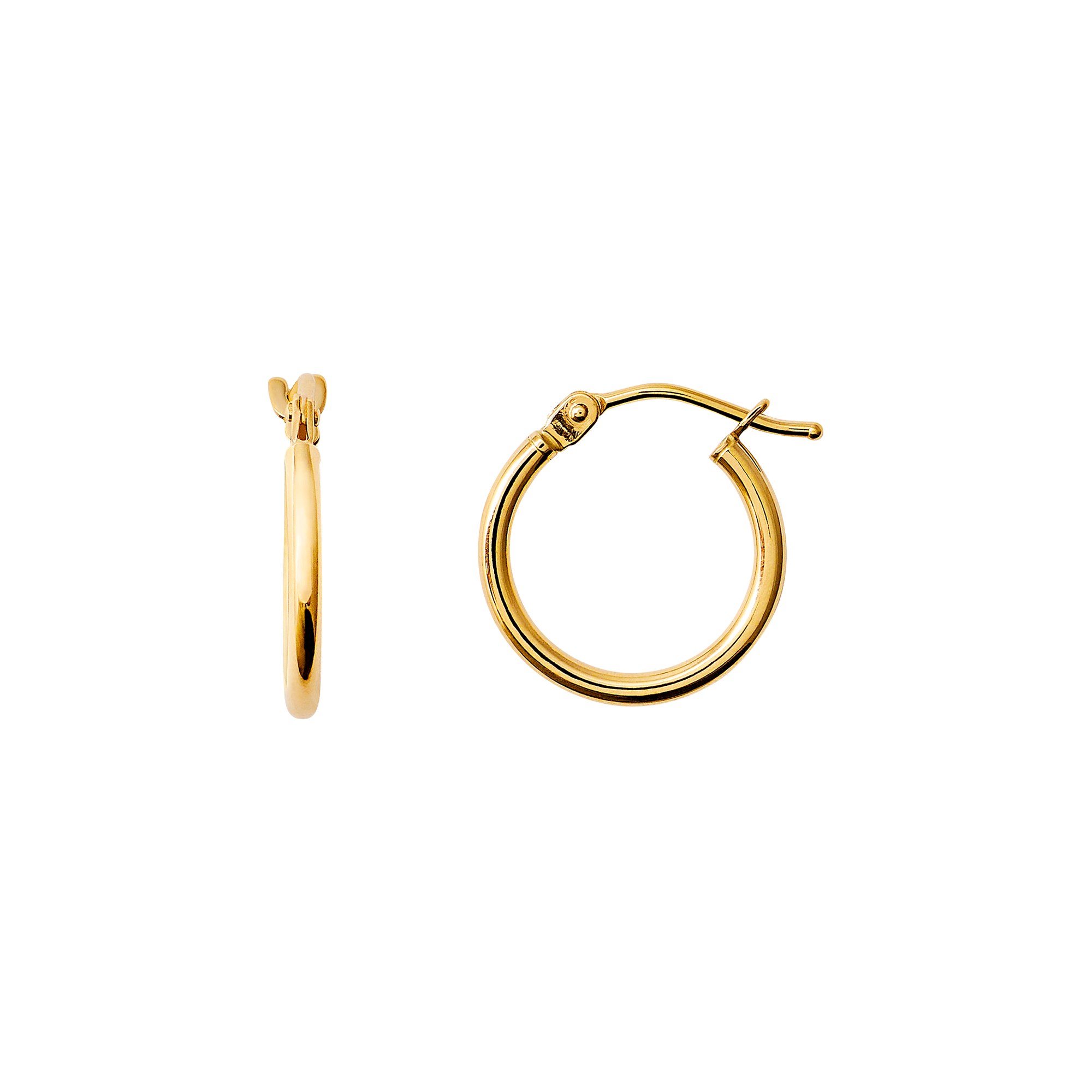 XENOX XG14K6007G - Gelbgold 585 Creolen - poliert – Ansicht 2