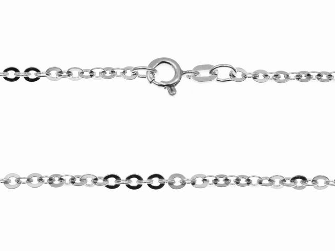 Silberkette Rundanker 2,5 mm aus Echt Silber, 39,5 cm lang, mit Ankerkettengliedern in mittlerer Größe und praktischem Karabinerverschluss von Juwelier Harnisch.