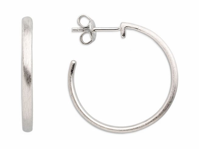 Xenox Sterling Silber Ohrringe XS3460 in Form von Creolen mit einer glänzenden Oberfläche und einem einfachen Verschluss, idealer Ohrschmuck für jeden Anlass.