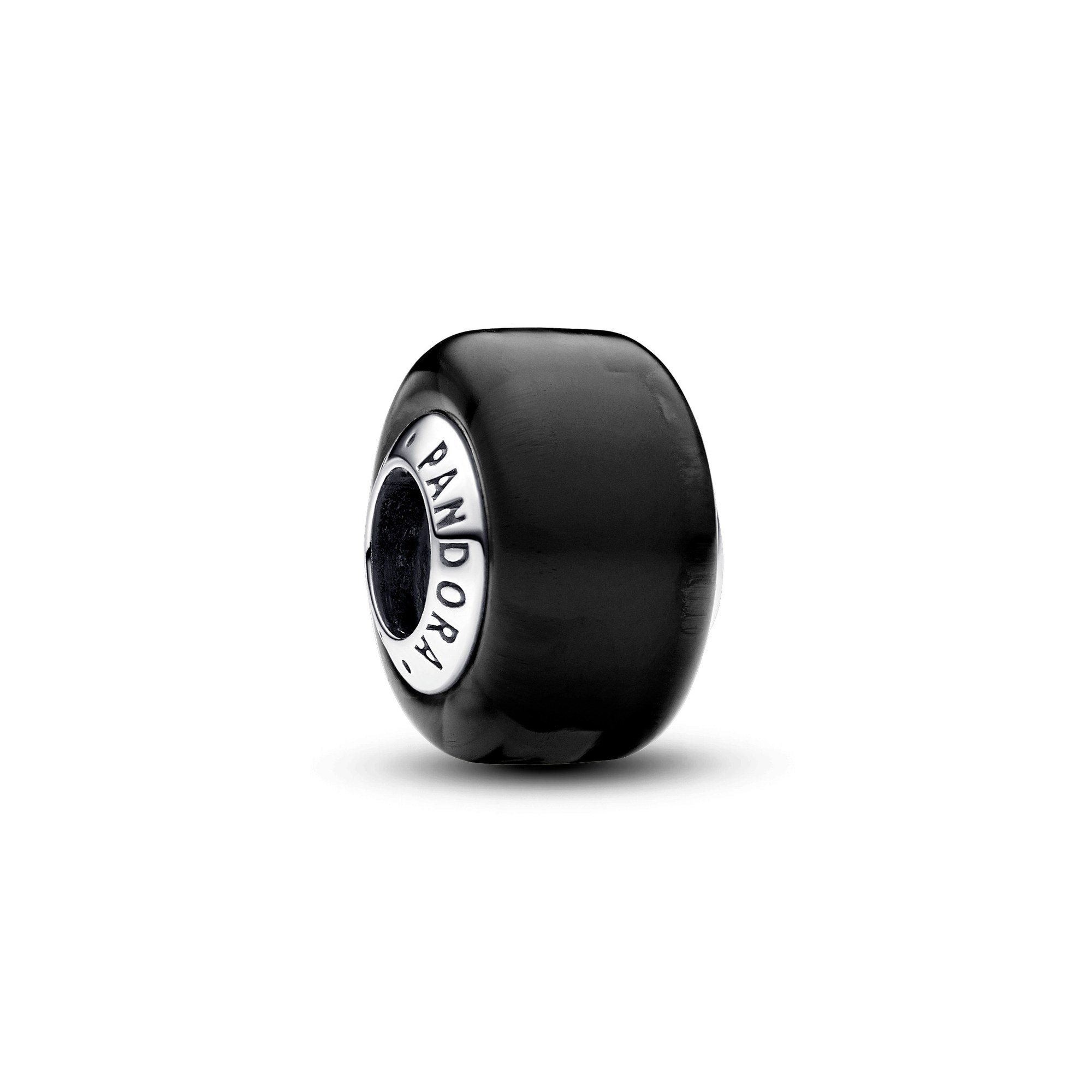 Pandora Schwarzes Murano-Glas Mini-Charm - Sterling Silber - Schwarz