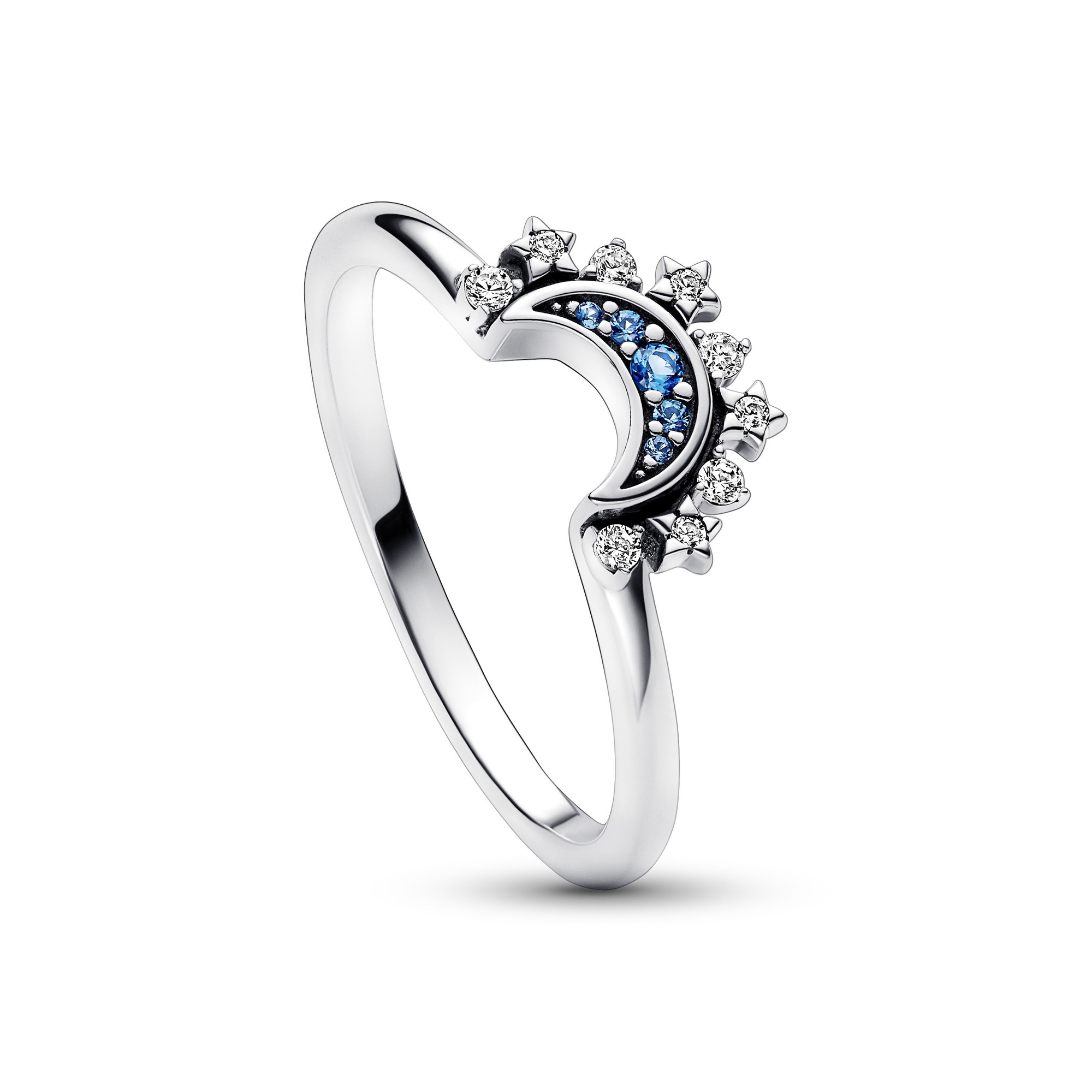 Pandora himmlisch Funkelnder Blauer Mondring - Sterling Silber Ansicht 3 – Ansicht 3