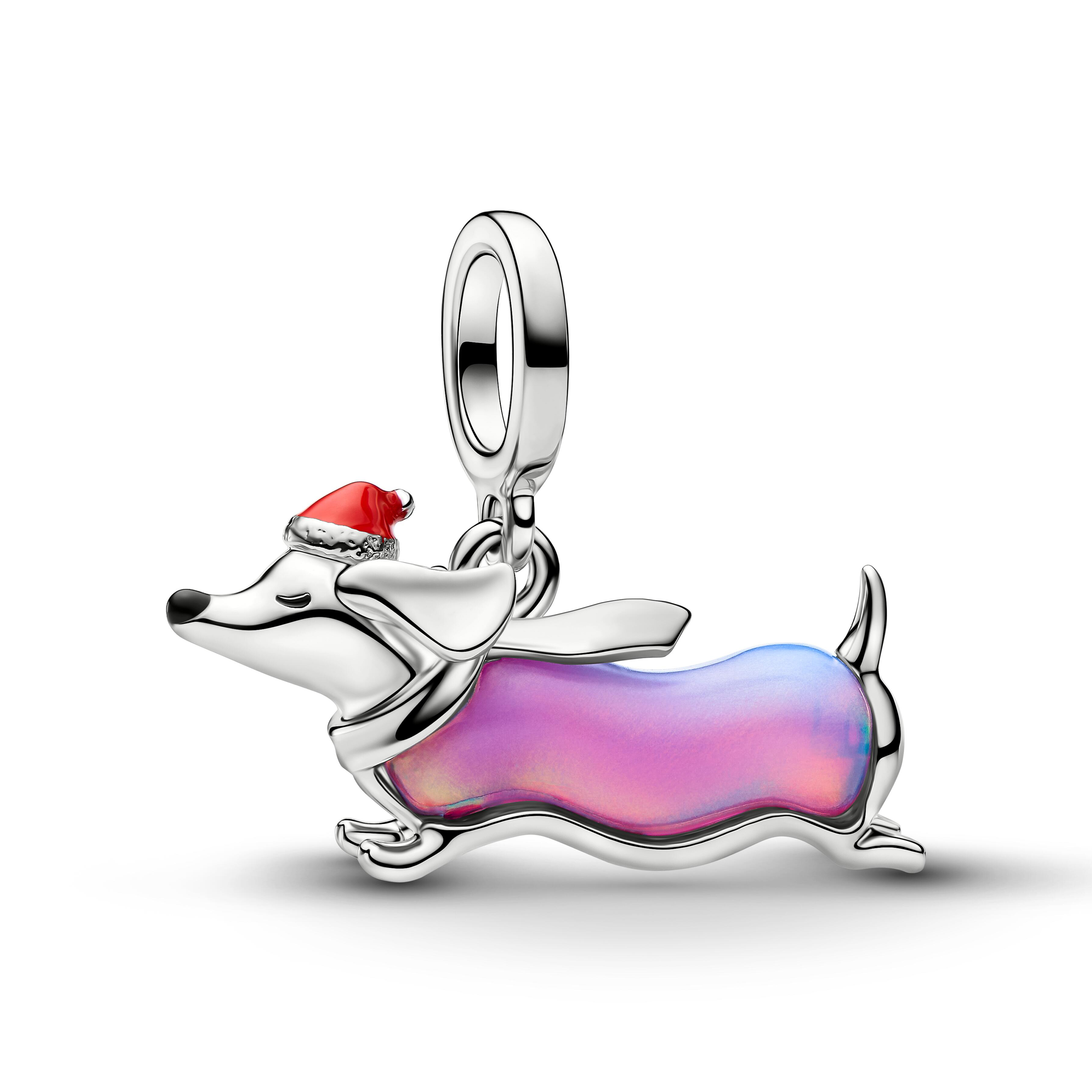 Pandora Moments - Hänge-Charm Dackel - platiniert - 734970C01