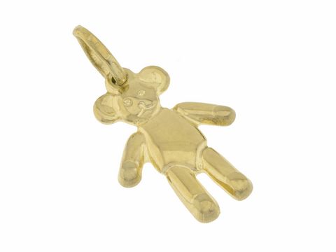 Niedlicher Teddybär Anhänger aus 333 Gold, ca. 2 cm groß, hergestellt von Juwelier Harnisch, ideal für Tierliebhaber und als besonderes Schmuckstück.