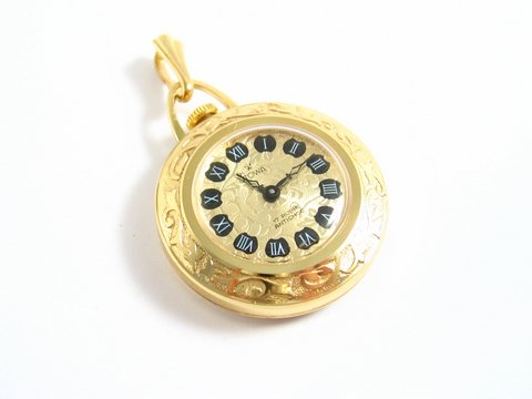 Antike vergoldete Taschenuhr von STOWA, Rarität mit Handaufzug, Zifferblatt mit schwarzen römischen Ziffern, hergestellt von Juwelier Harnisch, ideal für Sammler und Liebhaber.