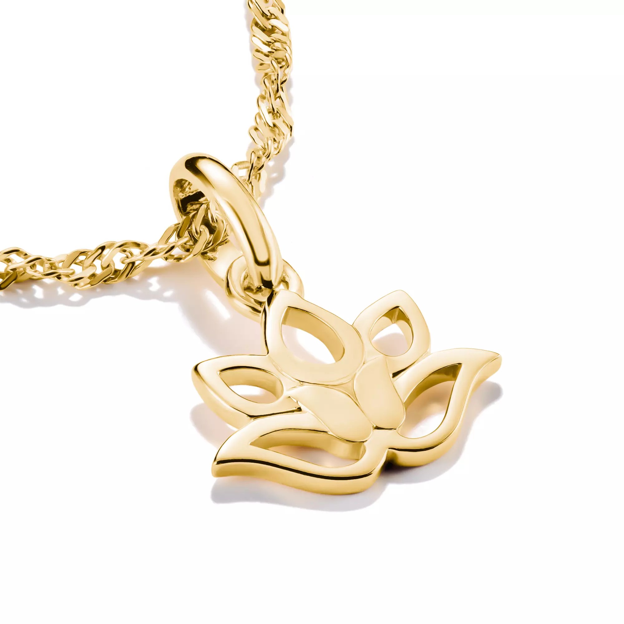 Thomas Sabo Connect - Charm Lotus - 18k Gelbgold Vergoldung - Charm mit Öse – Ansicht 2