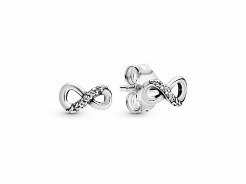 Pandora Silber Ohrringe 298820C01 mit Zirkonia, zeitloses Unendlichkeitssymbol, elegant gestaltet, ideal für jeden Anlass, hochwertiger Hersteller Pandora.