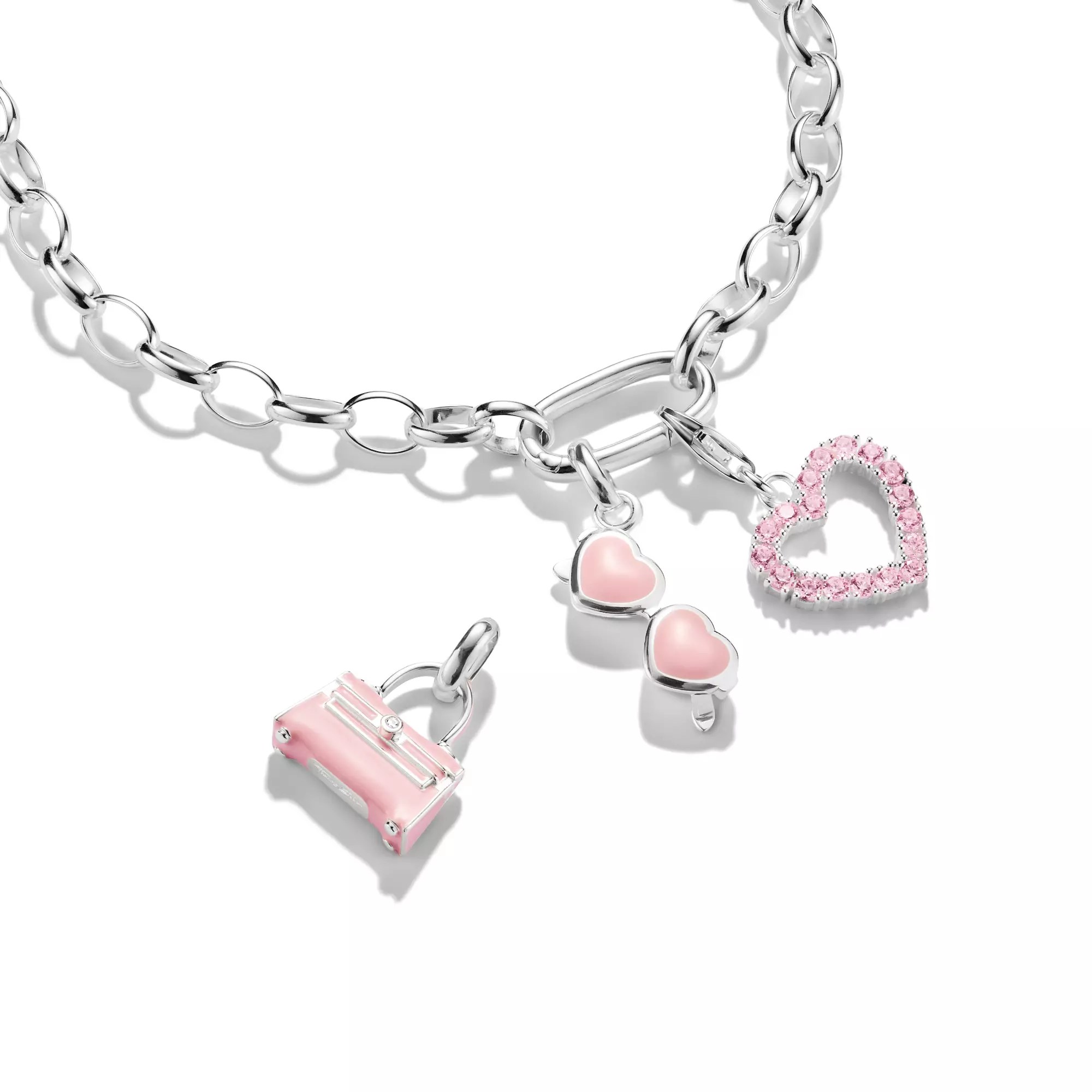 Thomas Sabo Connect - Tokyo Crush Charm Pink Sunglasses - Silber, Kaltemail - Pink - Charm mit Öse – Ansicht 2