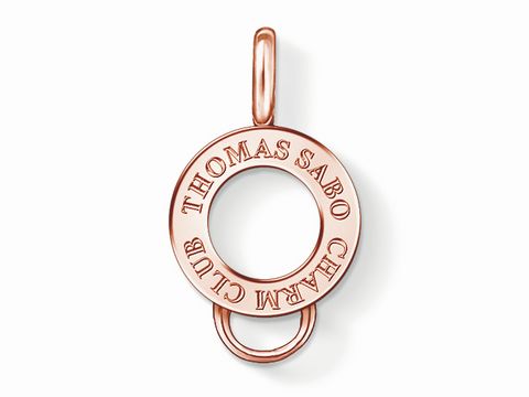 Charm Träger von Thomas Sabo in Silber mit Roségold Vergoldung, versehen mit der Prägung Thomas Sabo Charm Club. Ideal zum individuellen Gestalten von Anhängern und Schmuckstücken.