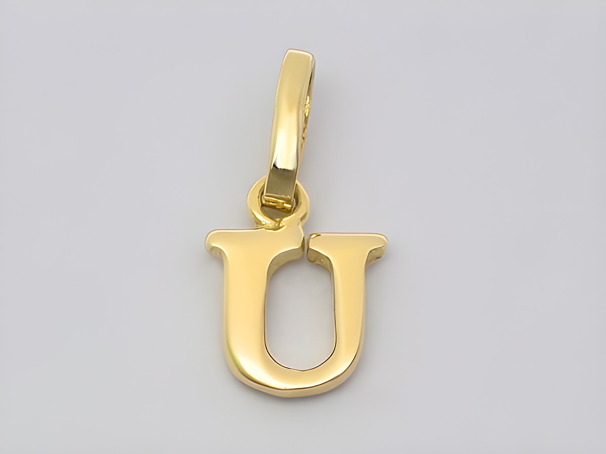 Gold Buchstaben Anhänger Buchstabe U aus Gold 585, Hersteller Juwelier Harnisch, eleganter und stilvoller Schmuck für persönliche Akzente. Ideal als Geschenk oder für sich selbst.