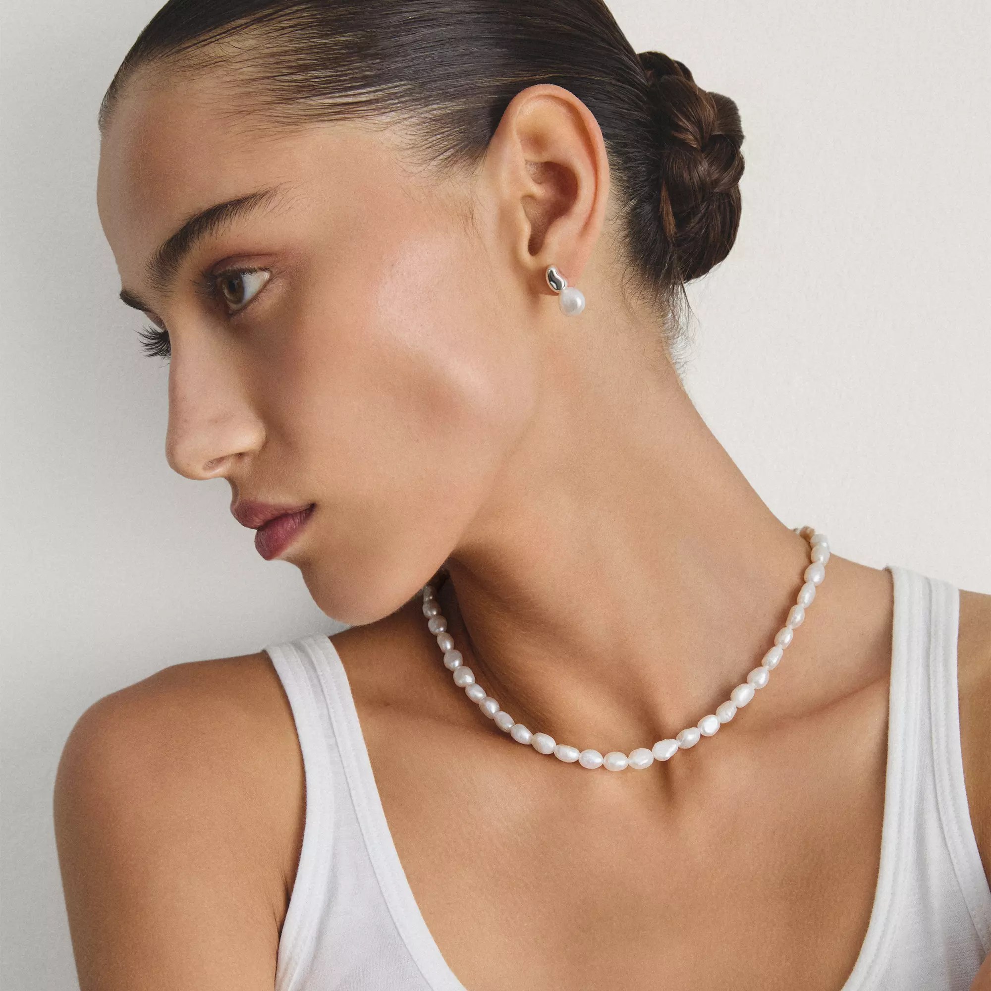 Thomas Sabo Perlenkette – Silber – 45 cm – Ansicht 4