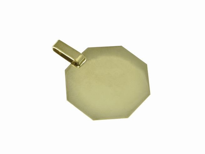 Eckige Gravurplatte aus Gold 333 in der Größe 22 x 22 mm, gefertigt von Juwelier Harnisch, ideal für individuelle Gravuren und persönliche Geschenke.
